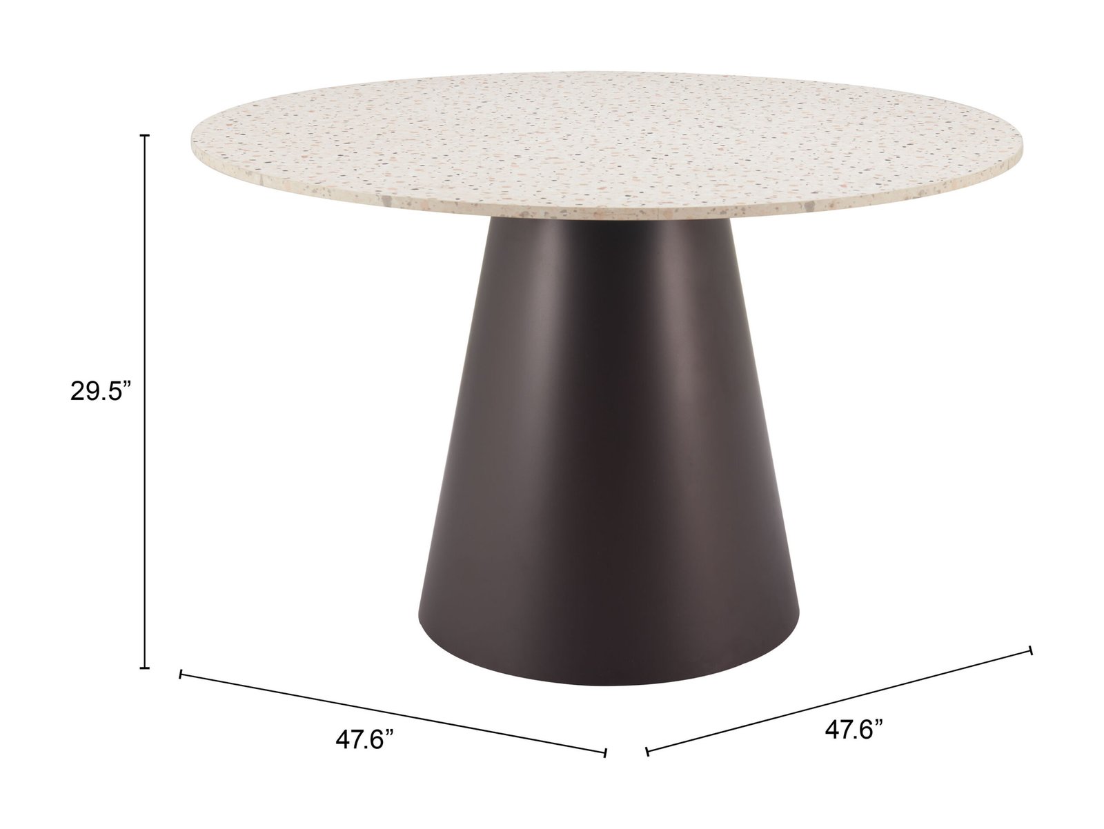 Jorf Dining Table Beige & Bronze - Image 10