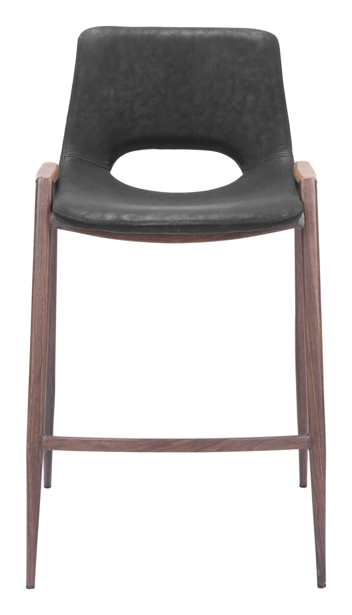 Desi Counter Stool (Set of 2) Black & Walnut - Image 5