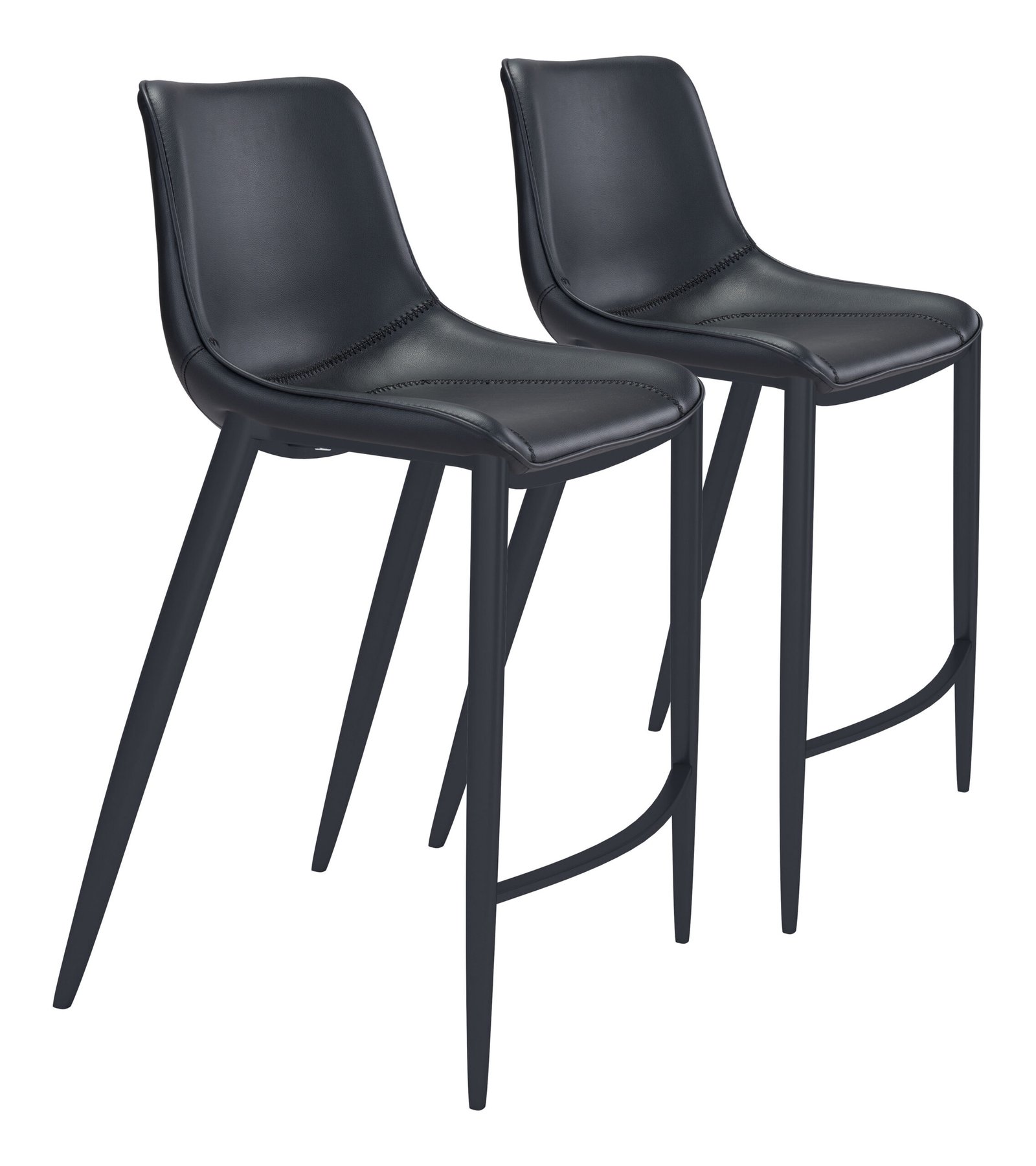 Magnus Barstool (Set of 2) Black - Image 10
