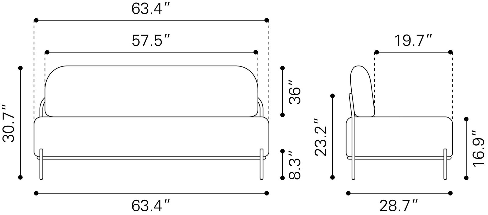 Arendal Sofa Vanilla - Image 10