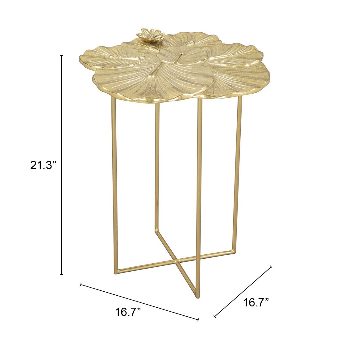 Lotus Side Table Gold - Image 11