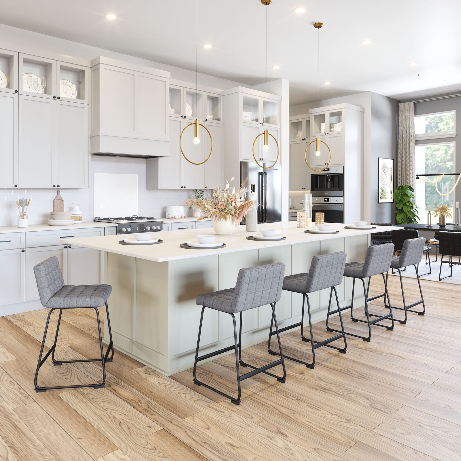 Pago Counter Stool (Set of 2) Gray - Image 2