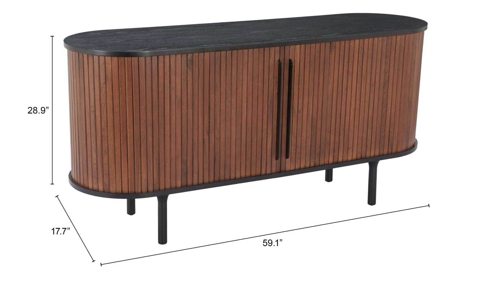 Koriana Sideboard Black & Walnut - Image 12