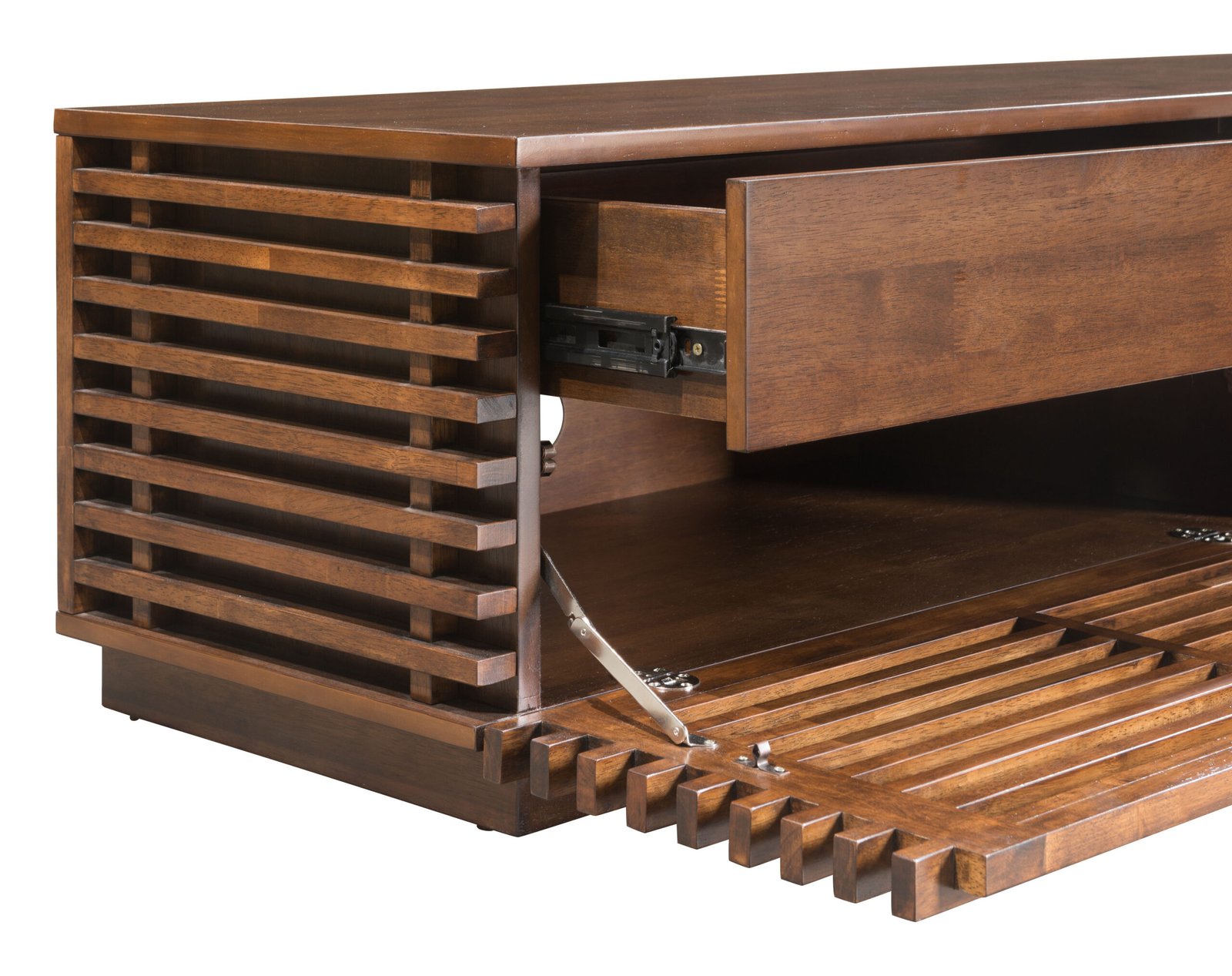 Linea Wide Entertainment Stand Walnut - Image 7