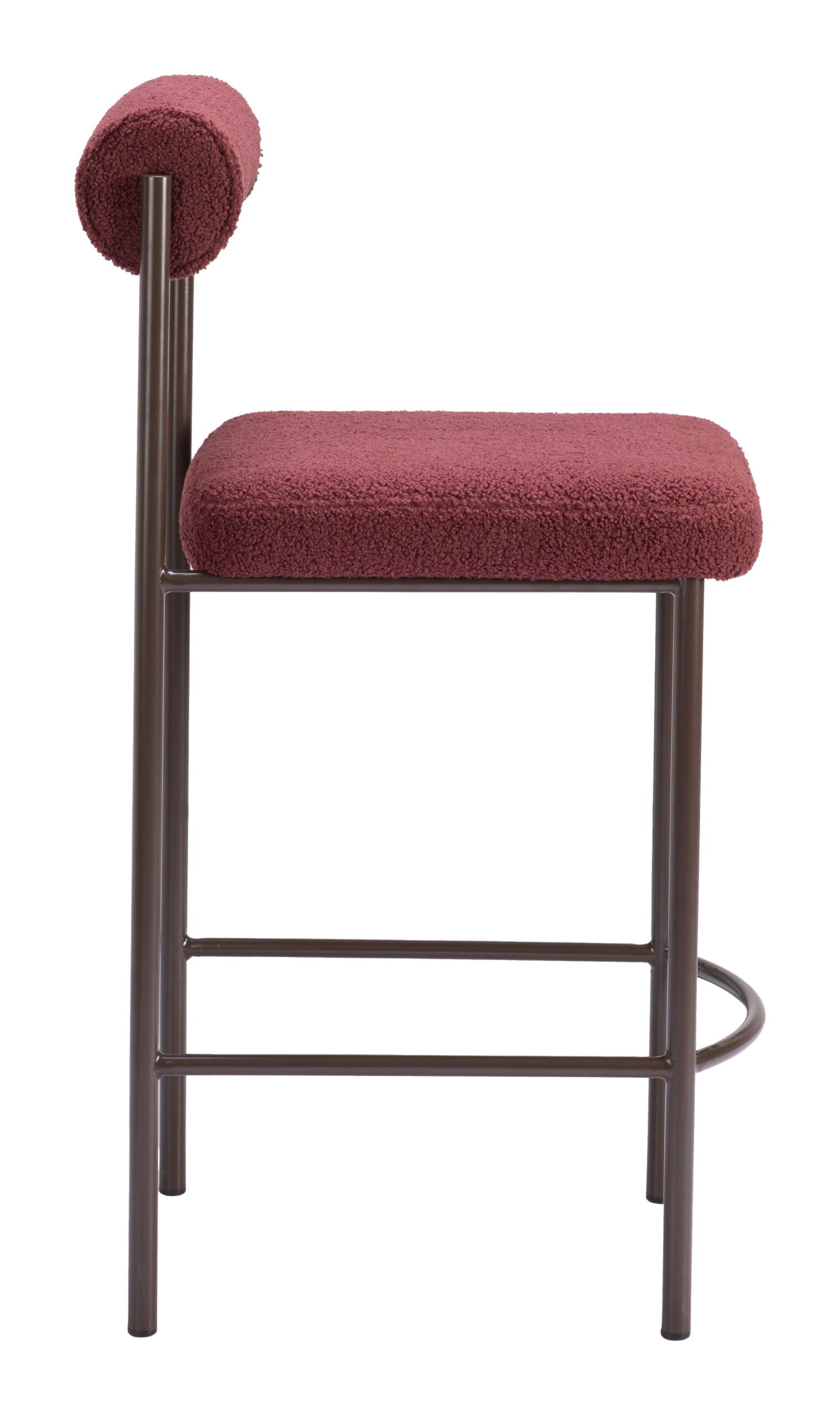 Livorno Counter Stool (Set of 2) Red & Bronze - Image 3
