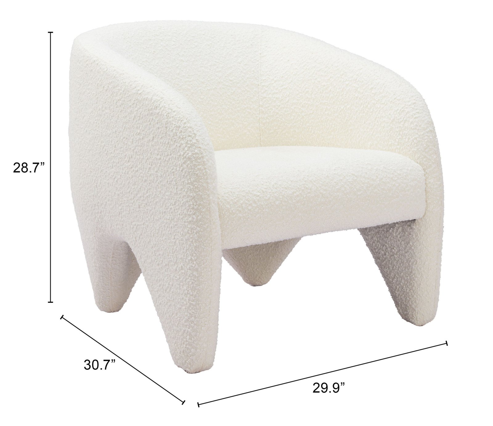 Lopta Accent Chair White - Image 9