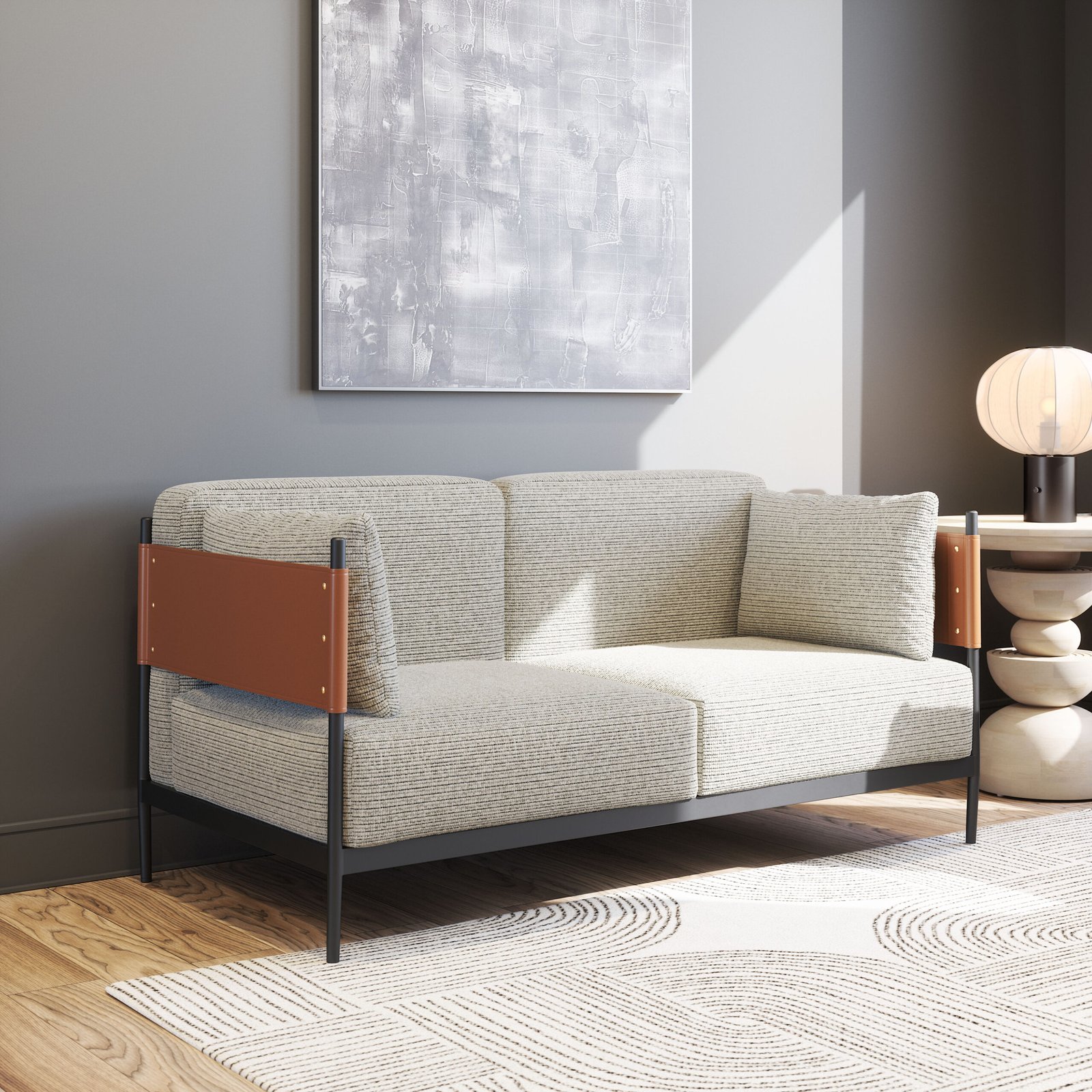 Stirbe Loveseat Gray