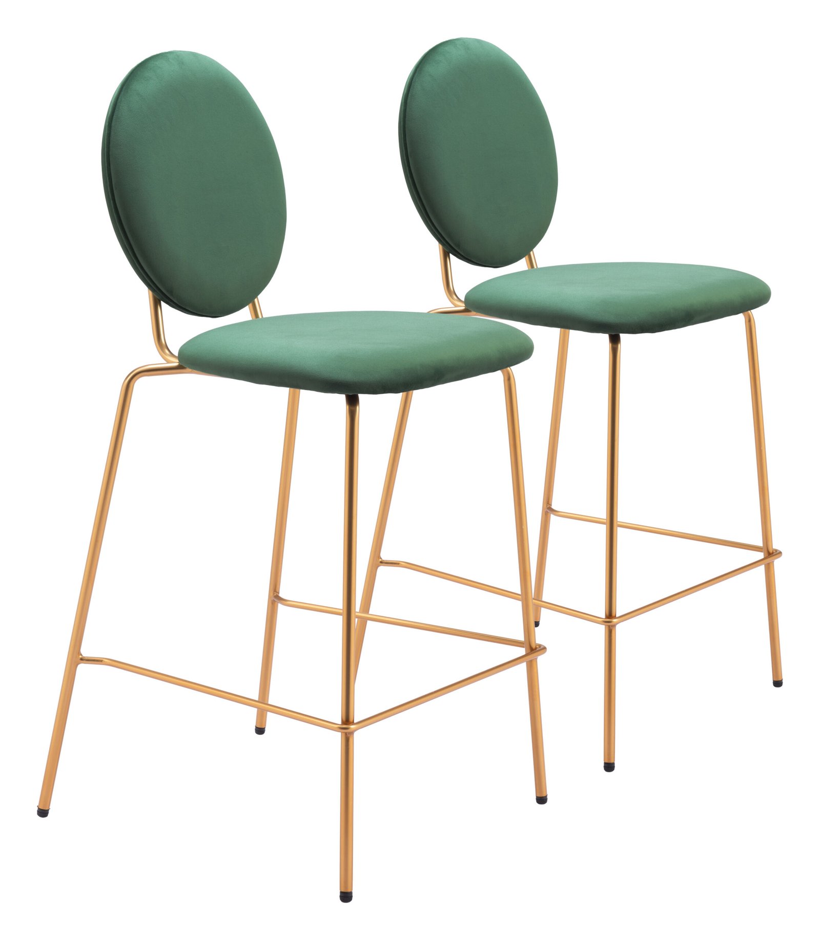 Odessa Counter Stool (Set of 2) Green & Gold - Image 10