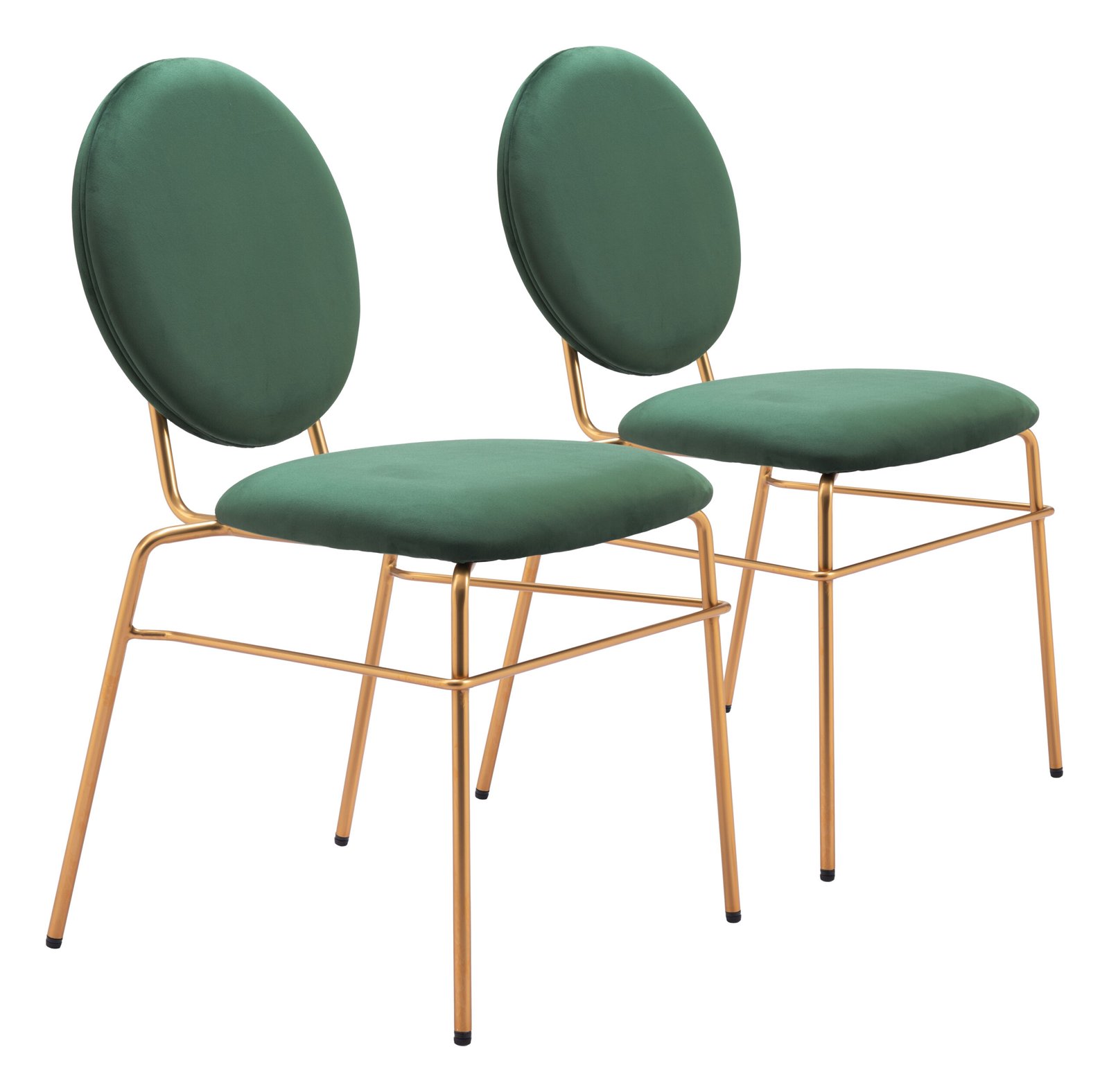 Odessa Dining Chair (Set of 2) Green & Gold - Image 12