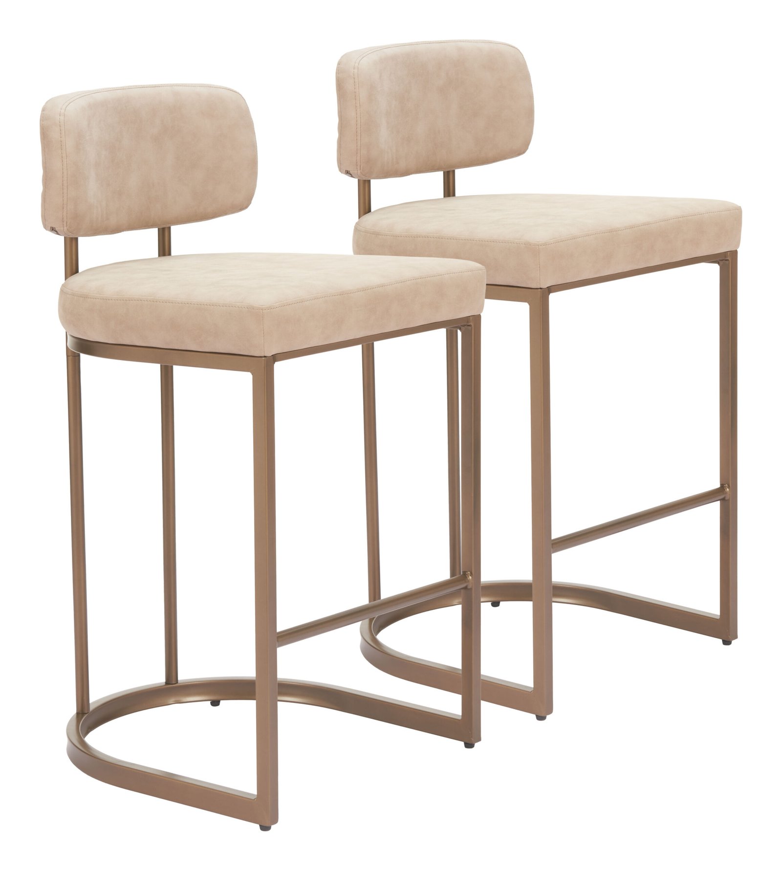 Velar Counter Stool (Set of 2) Beige - Image 8