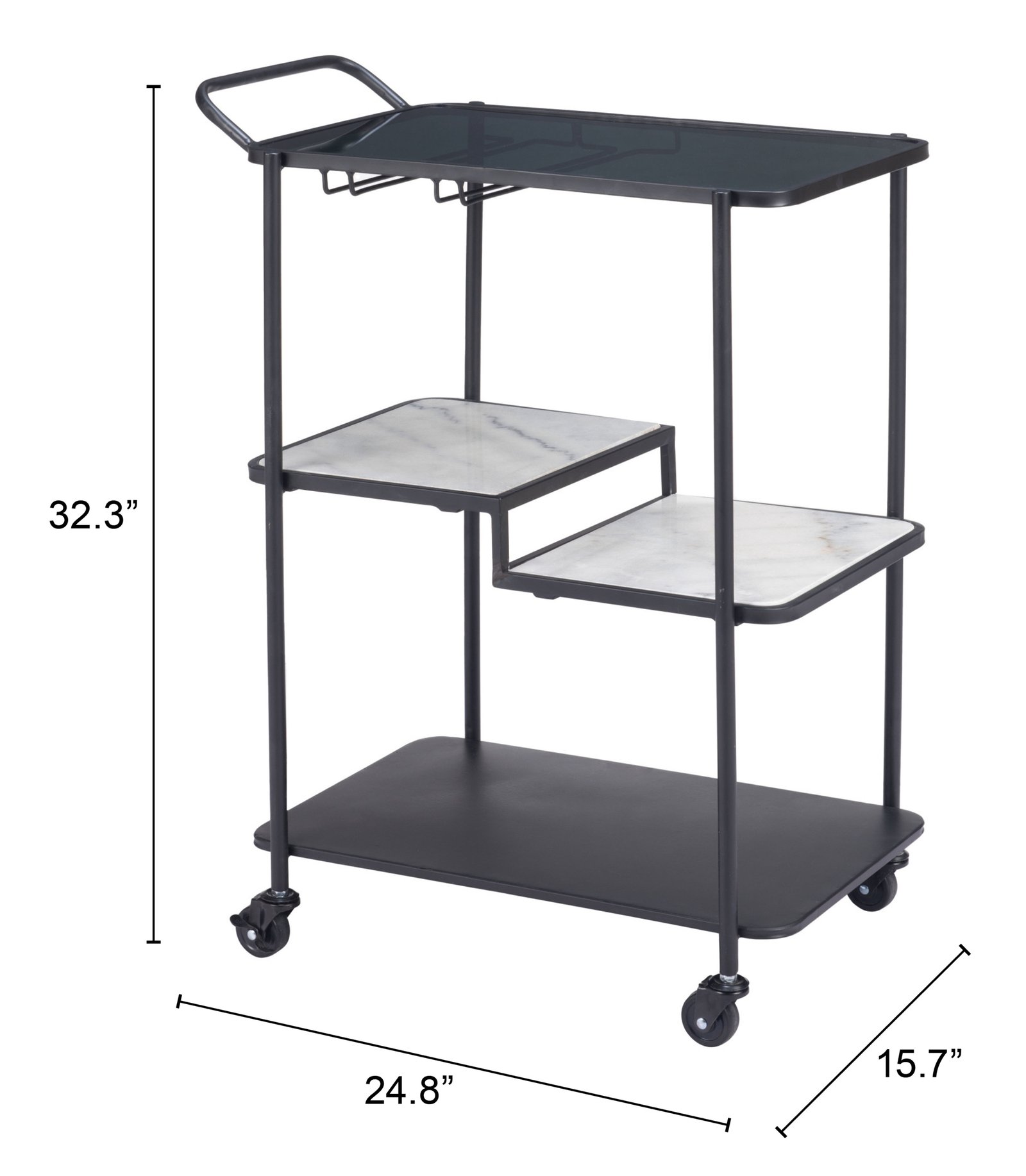 Constanza Bar Cart Black - Image 12