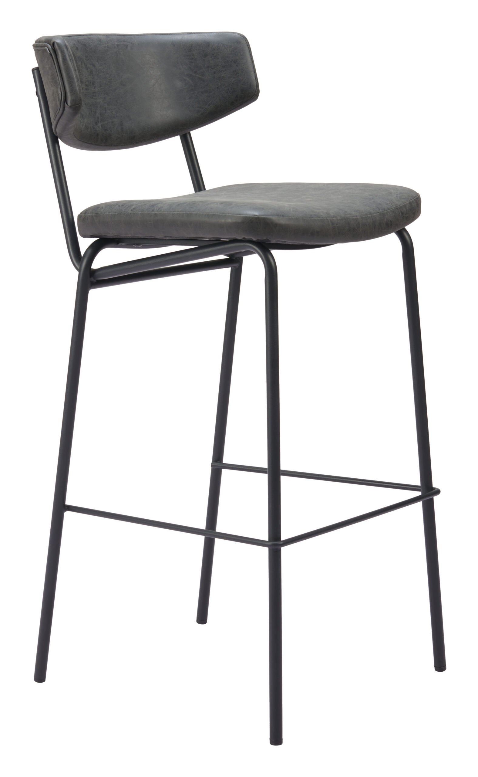 Charon Barstool (Set of 2) Vintage Black - Image 2