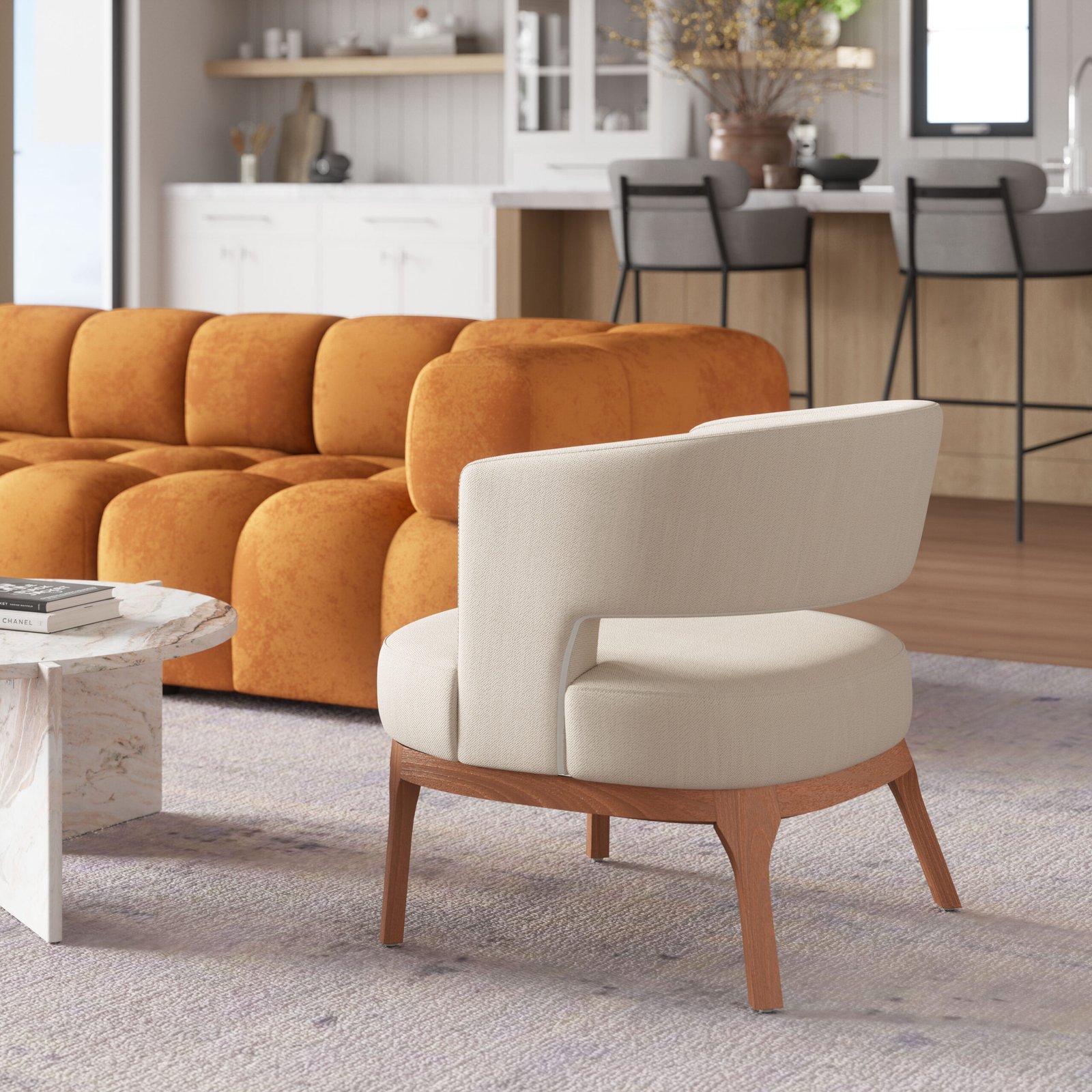 Penryn Accent Chair Beige - Image 2