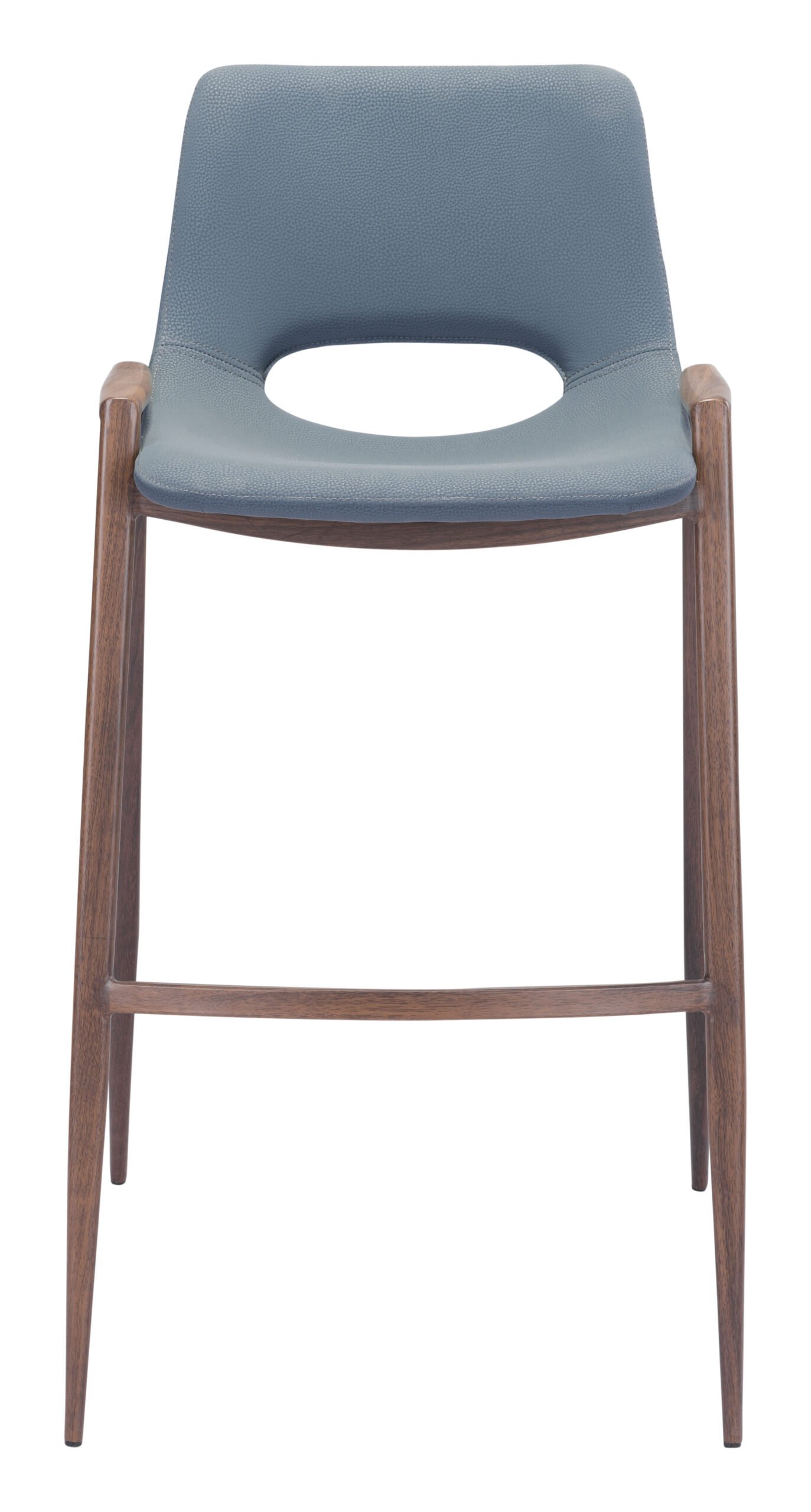Desi Barstool (Set of 2) Azure Gray & Walnut - Image 5
