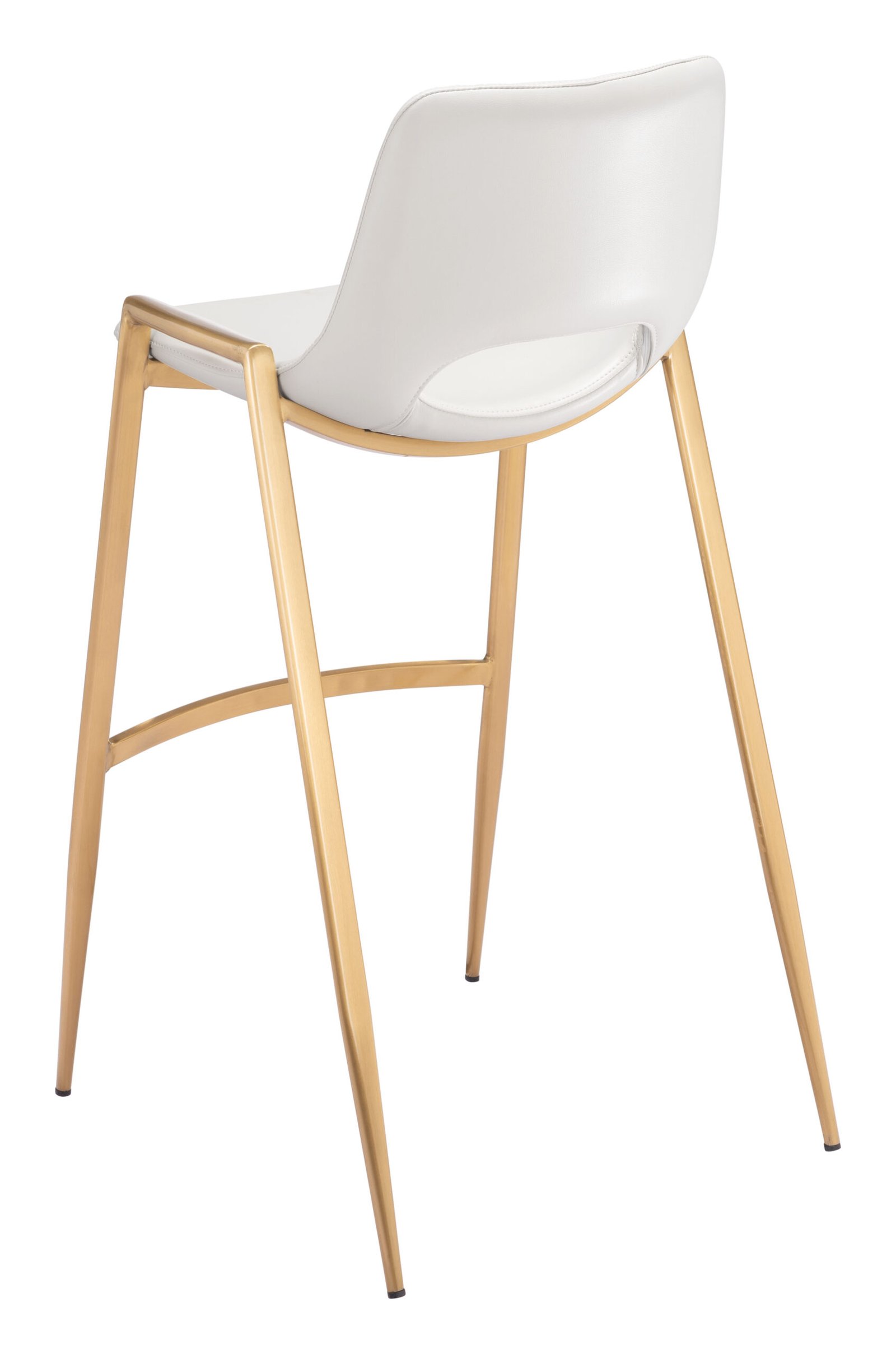Desi Barstool (Set of 2) White & Gold - Image 6