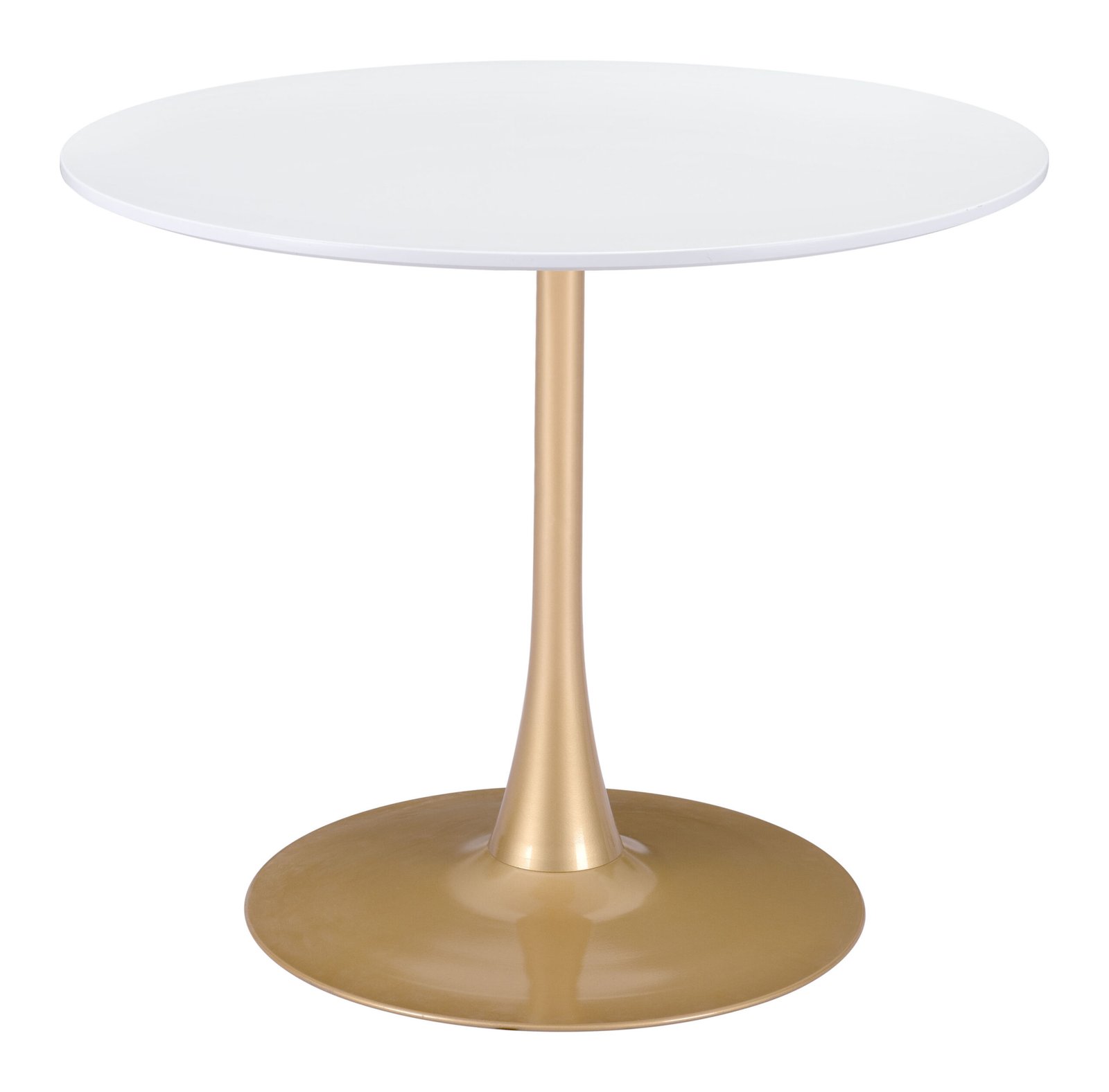 Opus Dining Table White & Gold - Image 3
