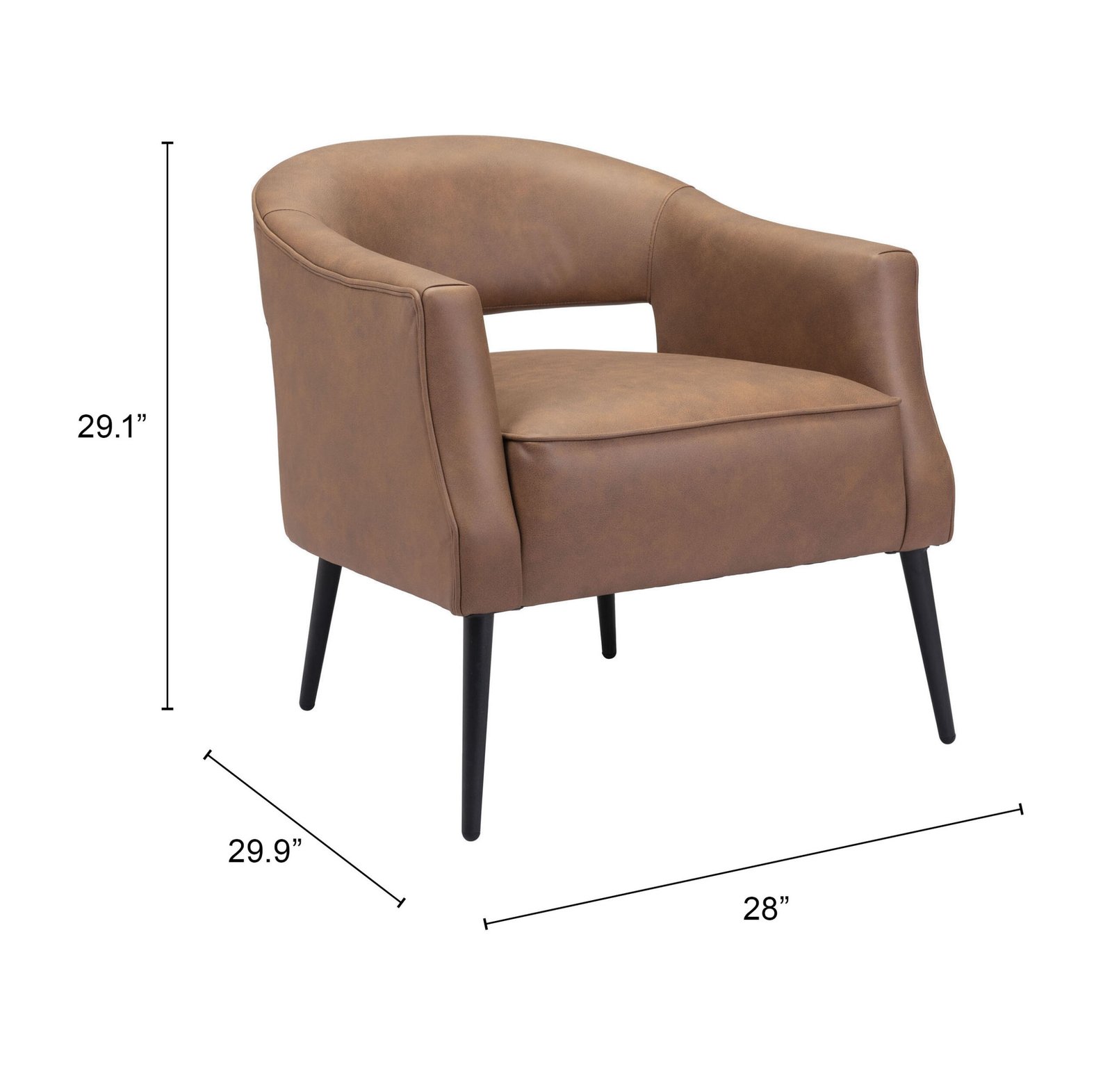 Berkeley Accent Chair Vintage Brown - Image 11