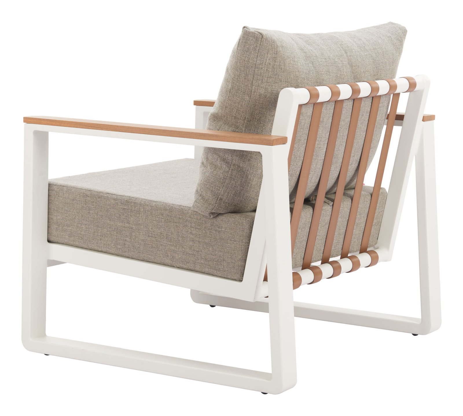 Welt Armchair Taupe & White - Image 5