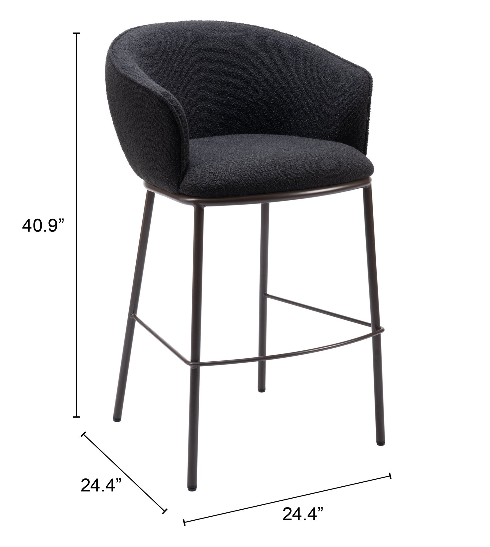 Essen Barstool Black & Bronze - Image 10