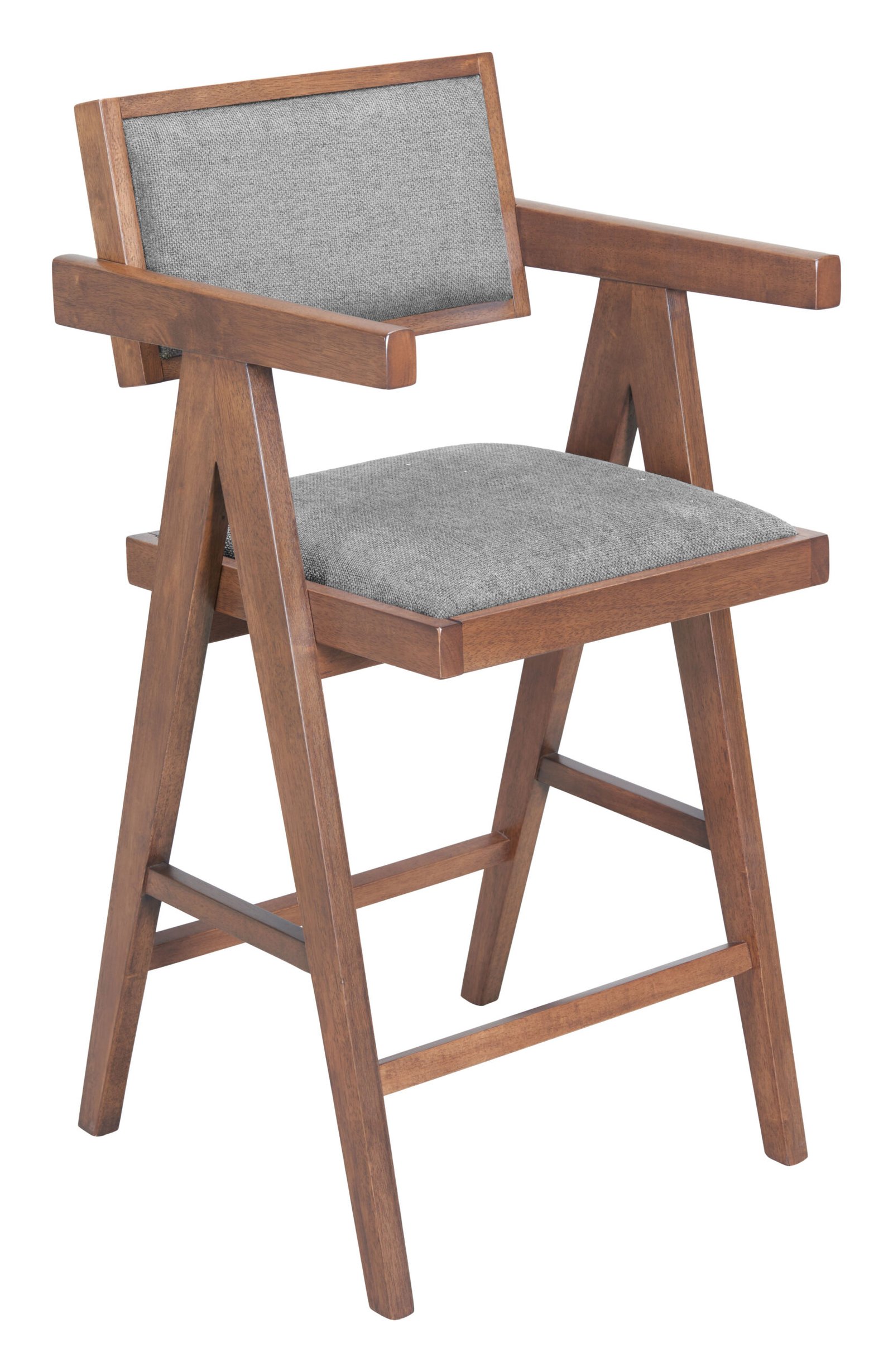 Delhi Counter Stool (Set of 2) Gray & Walnut - Image 6