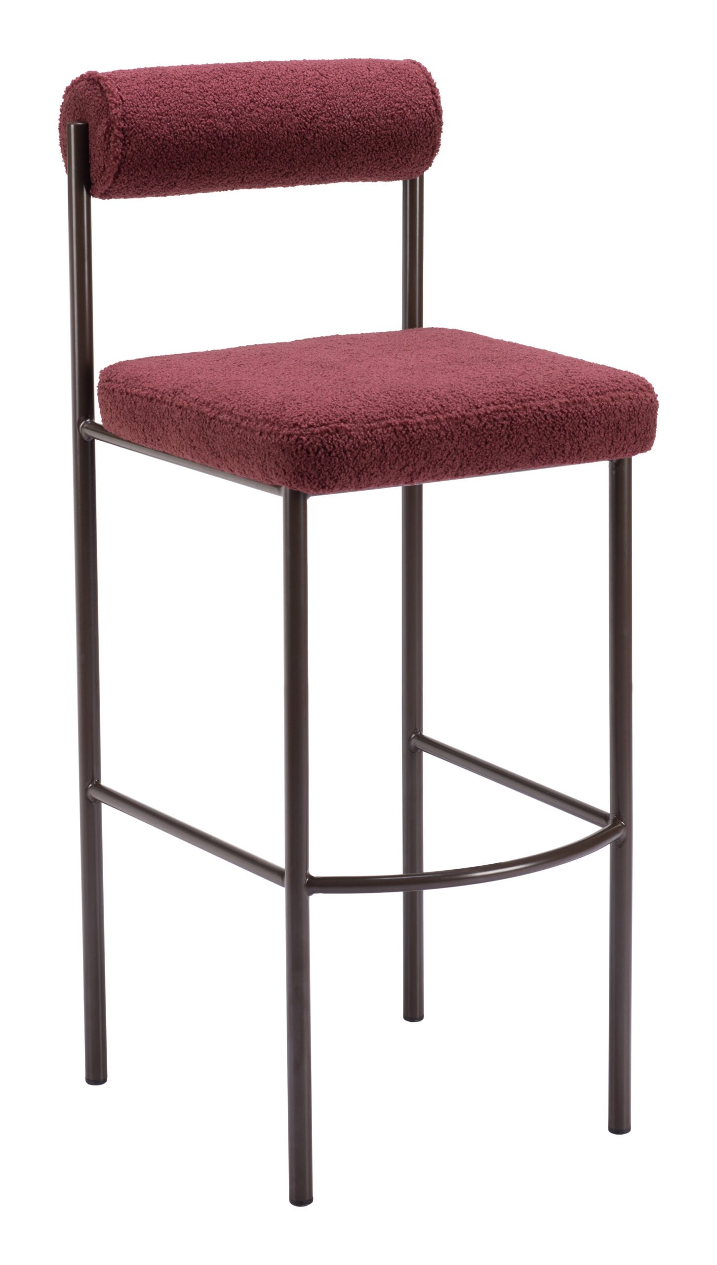 Livorno Barstool (Set of 2) Red & Bronze - Image 3