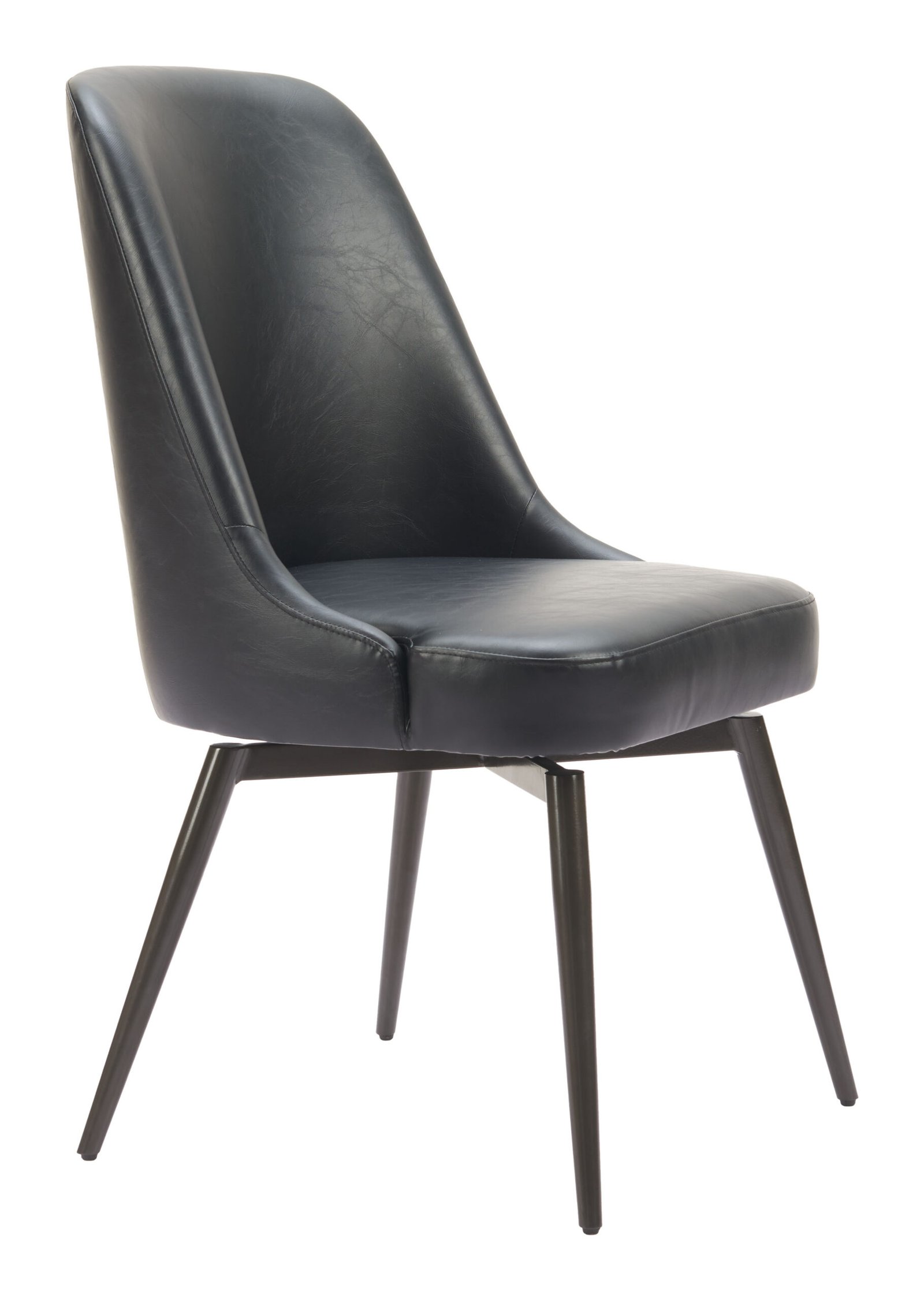 Keppel Swivel Dining Chair (Set of 2) Black