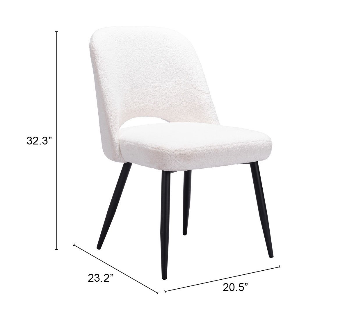 Teddy Dining Chair (Set of 2) Ivory - Image 14