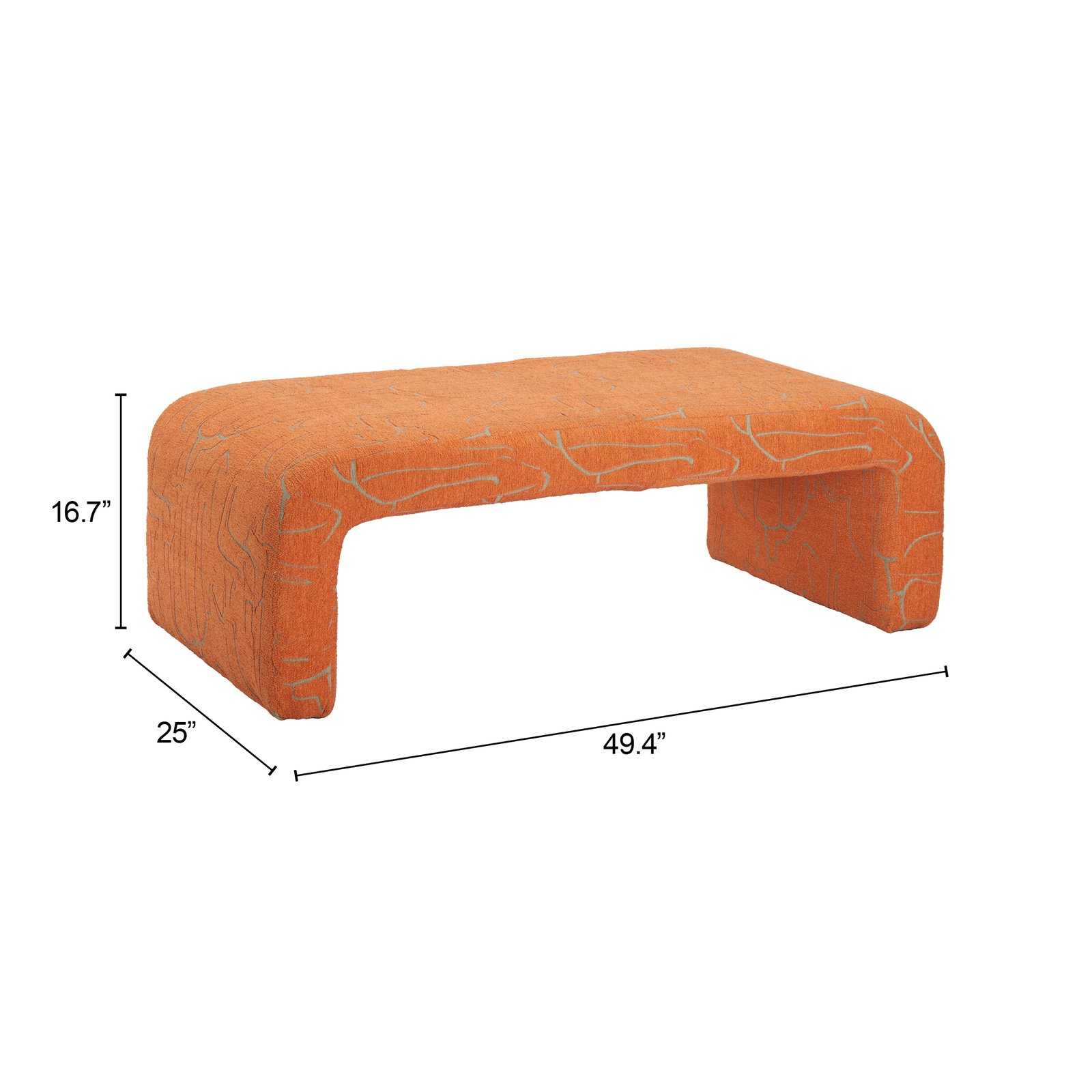 Nendo Bench Abstract Orange - Image 6
