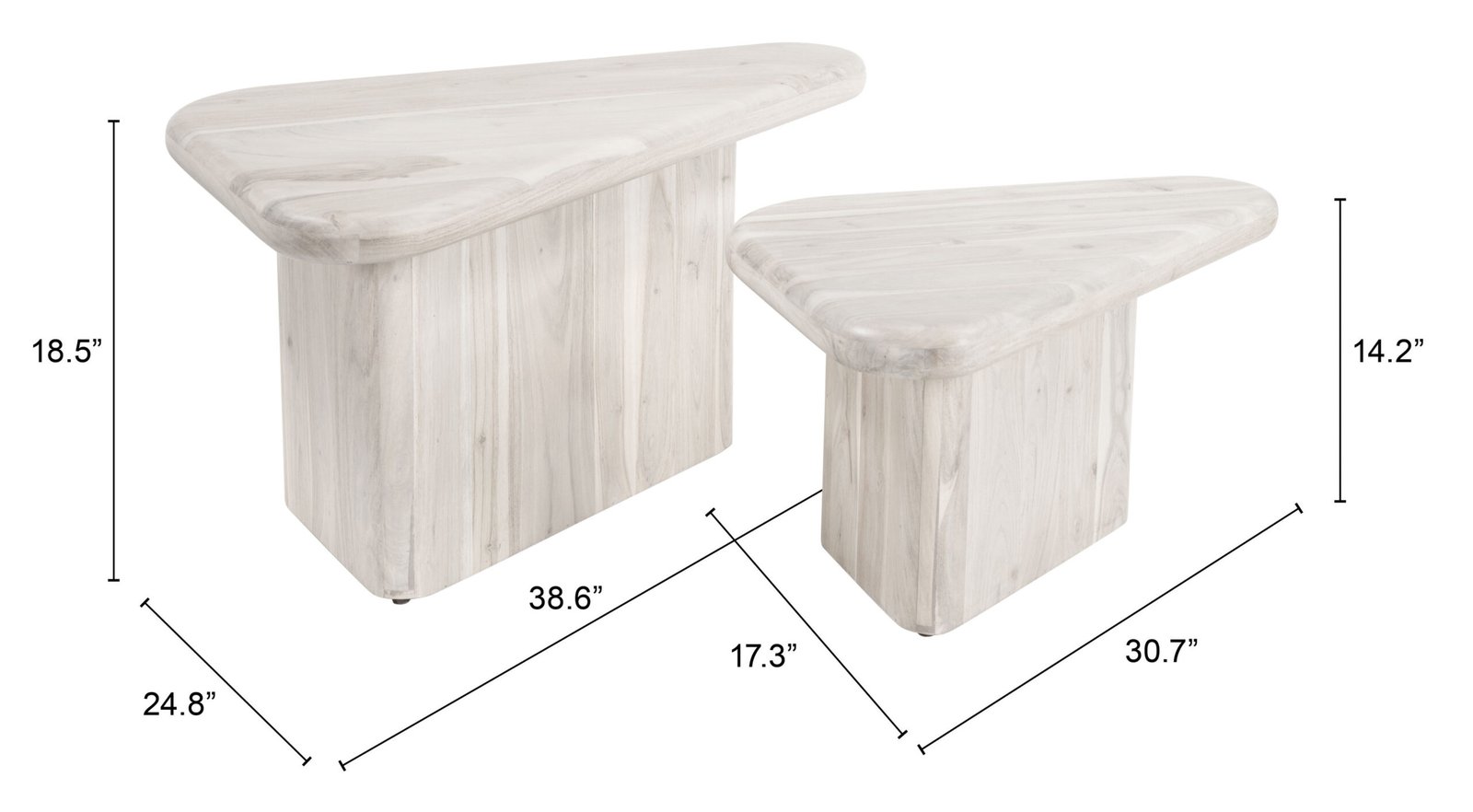 Navidic Coffee Table Set (2-Piece) Whitewashed - Image 11