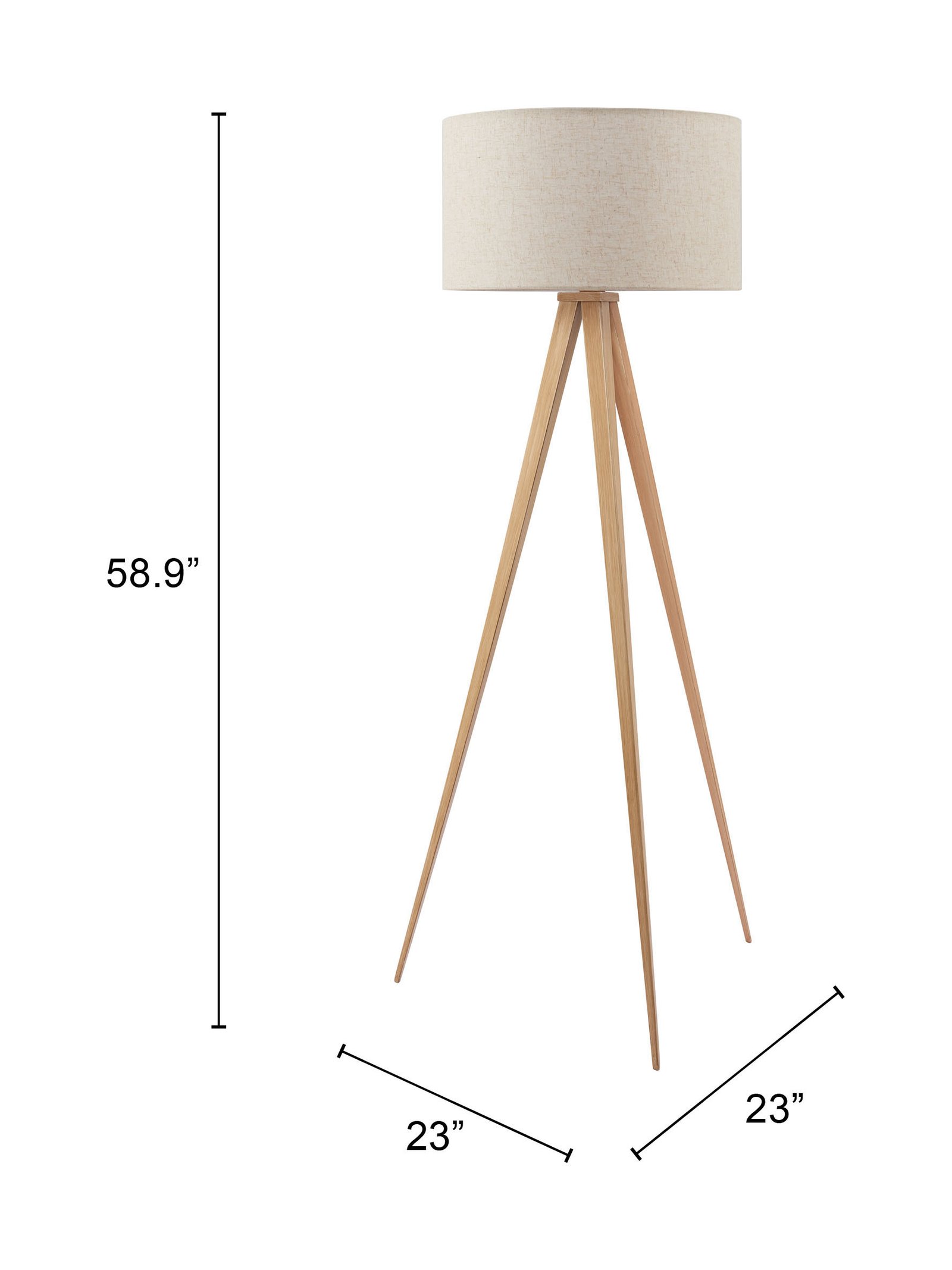 Imperial Floor Lamp Beige & Natural - Image 9