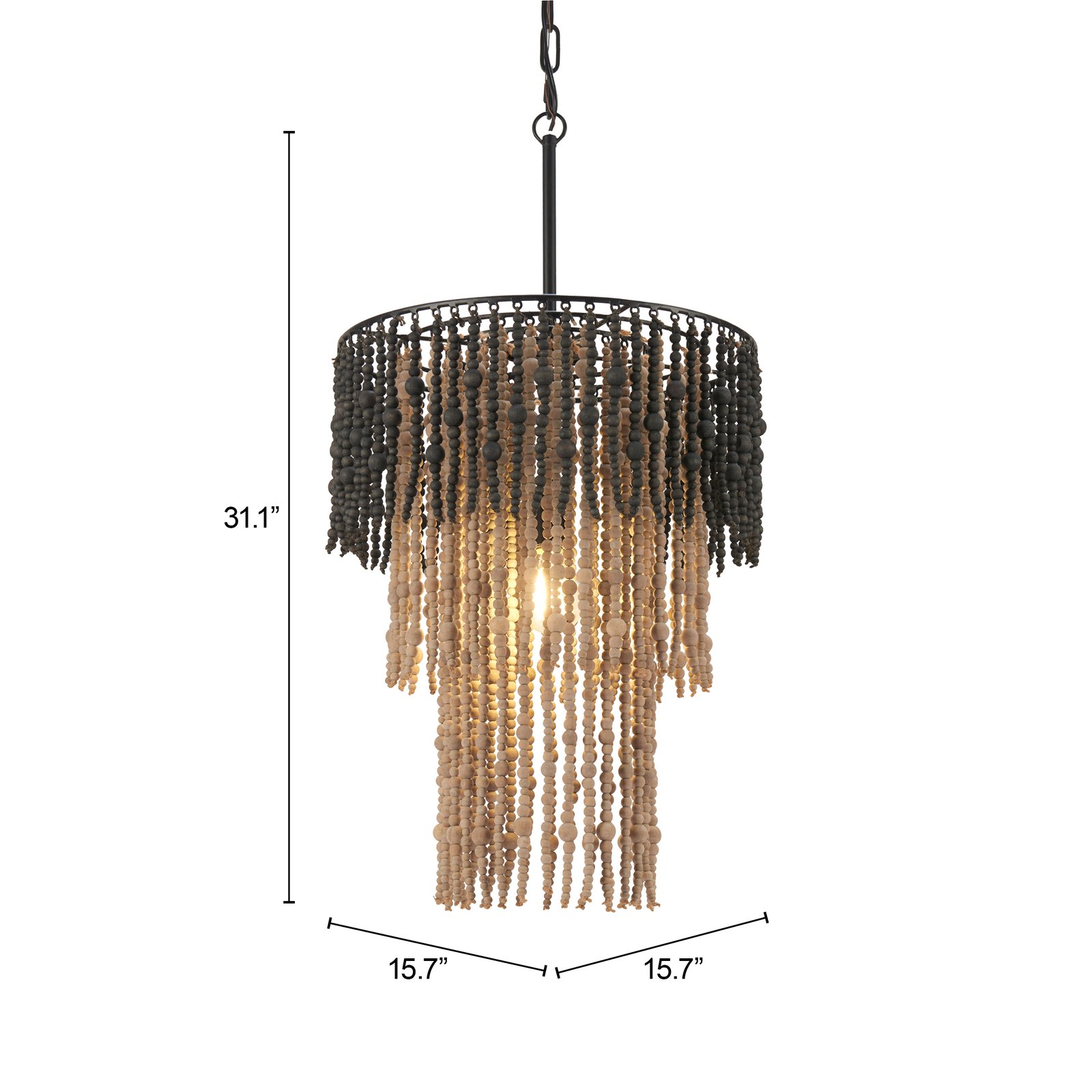 Bizu Ceiling Lamp Black & Beige - Image 7