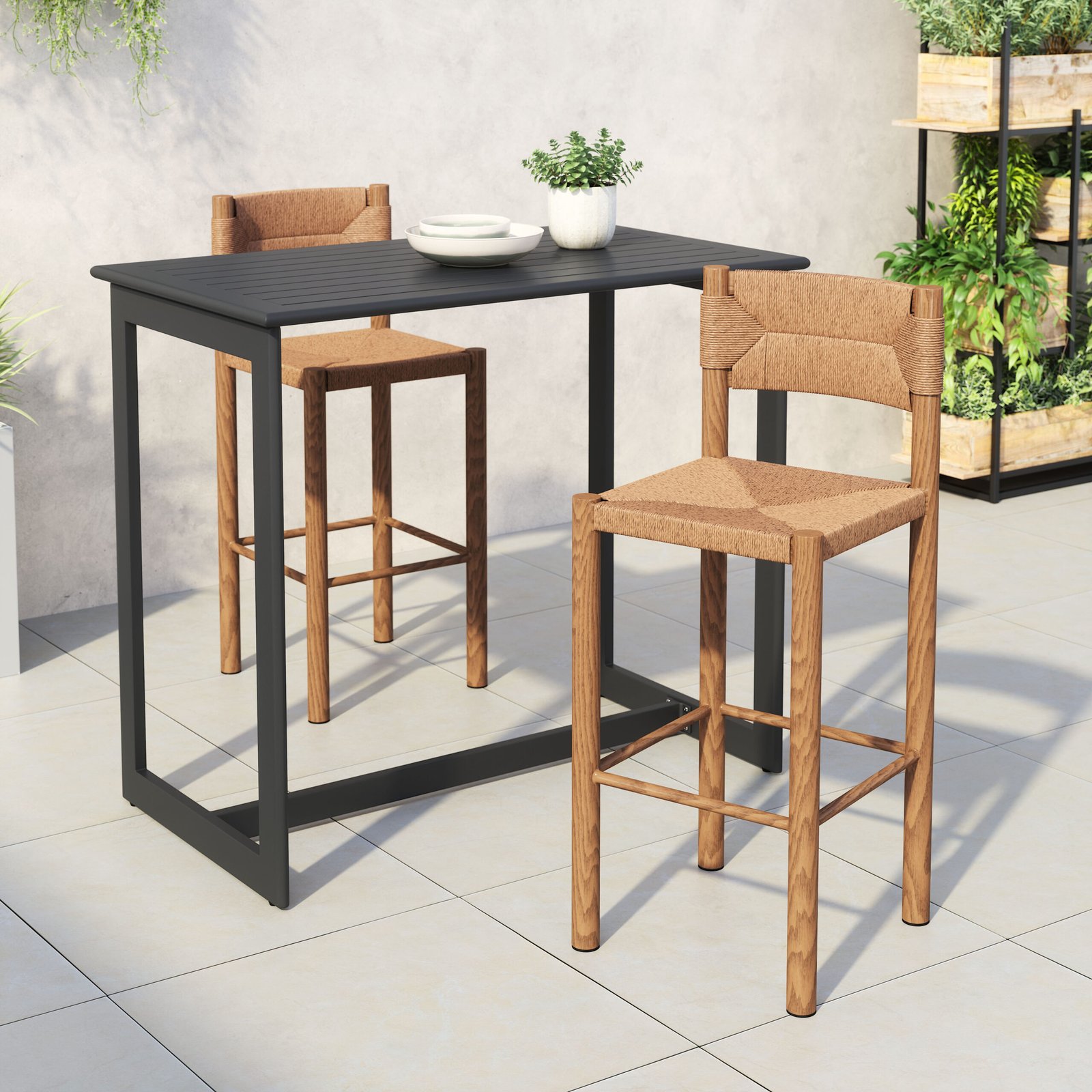 Iska Barstool (Set of 2) Natural - Image 2