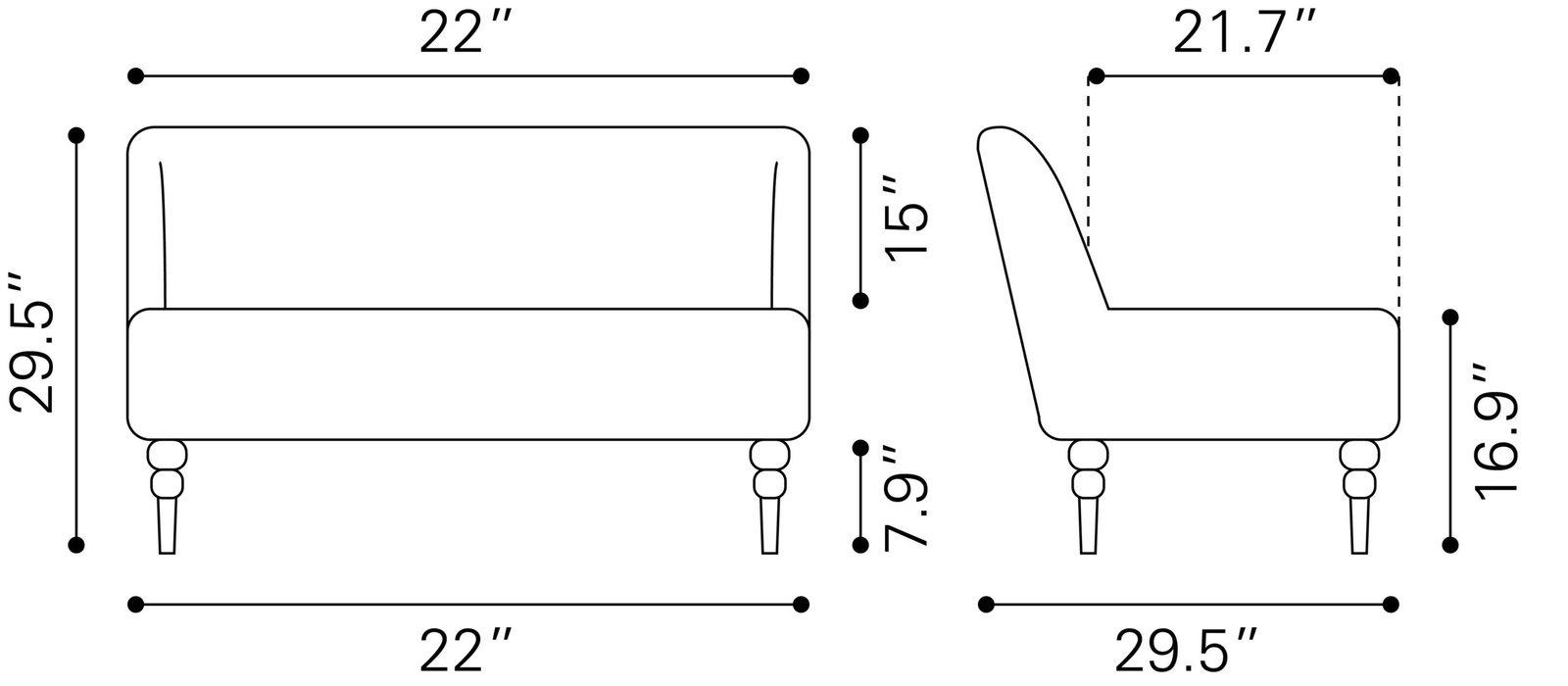 Bintulu Loveseat Taupe - Image 10