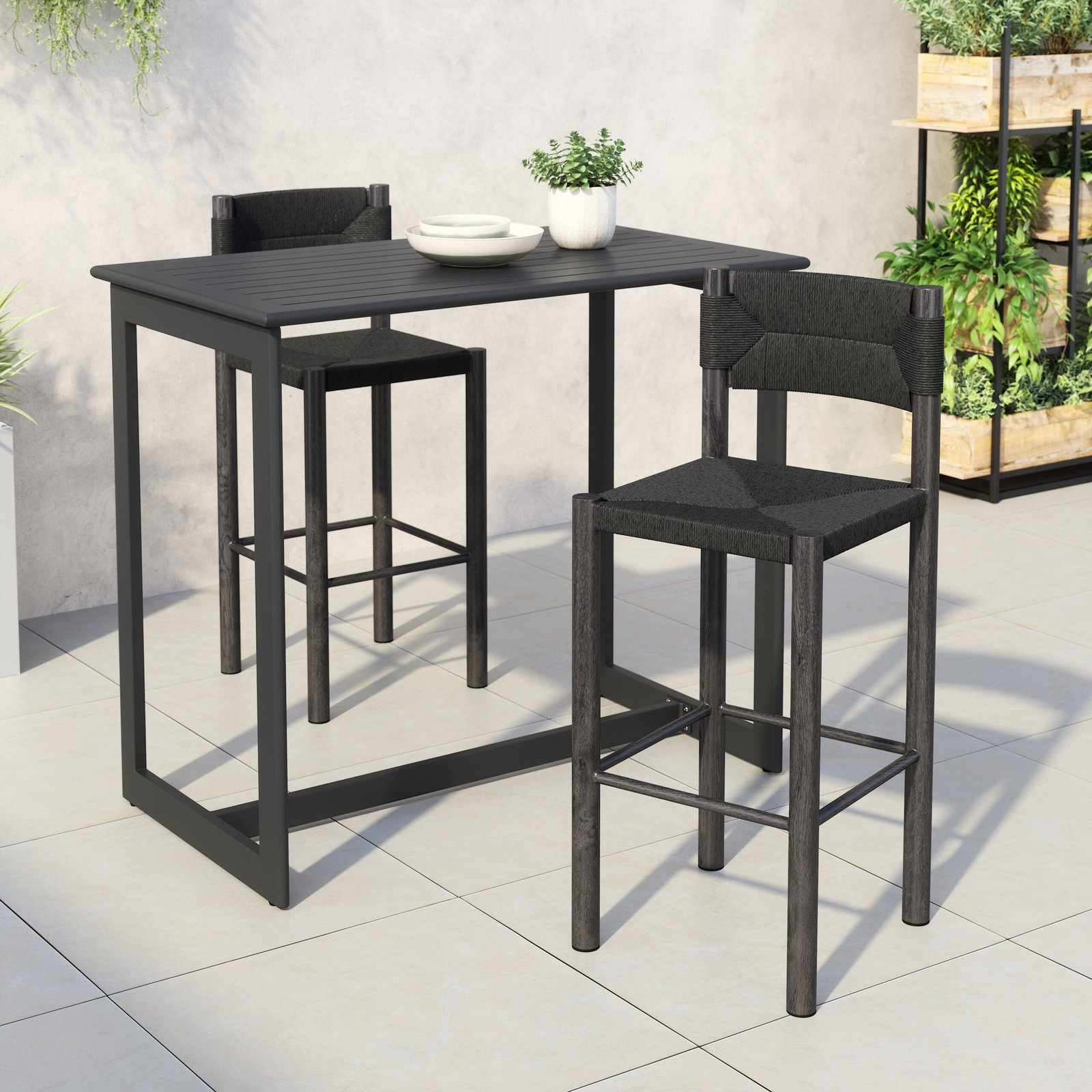 Iska Barstool (Set of 2) Black - Image 2