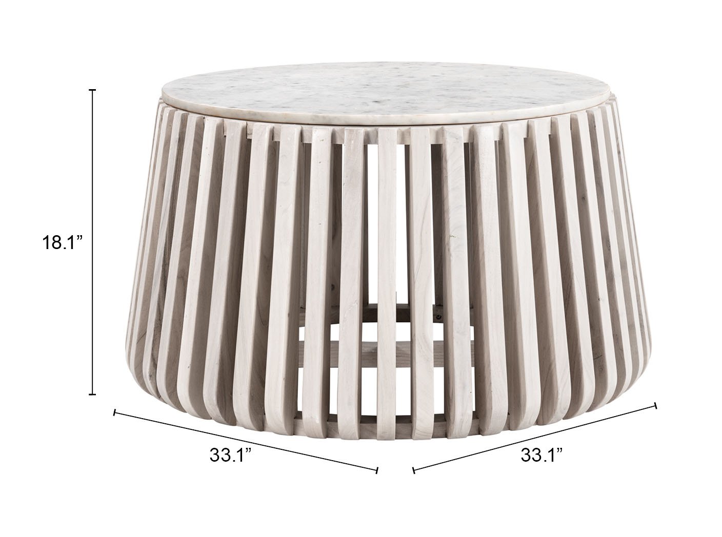 Cyprus Coffee Table White & Whitewashed - Image 7