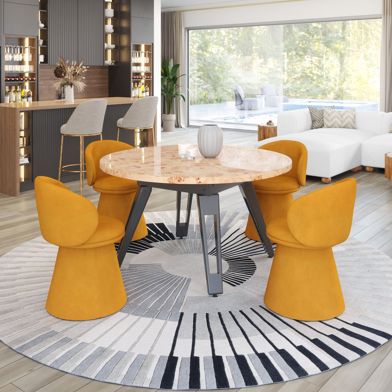 Burl 2 in 1 Table Natural - Image 2