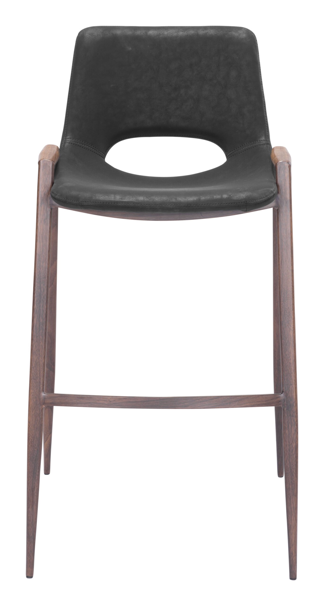 Desi Barstool (Set of 2) Black & Walnut - Image 5