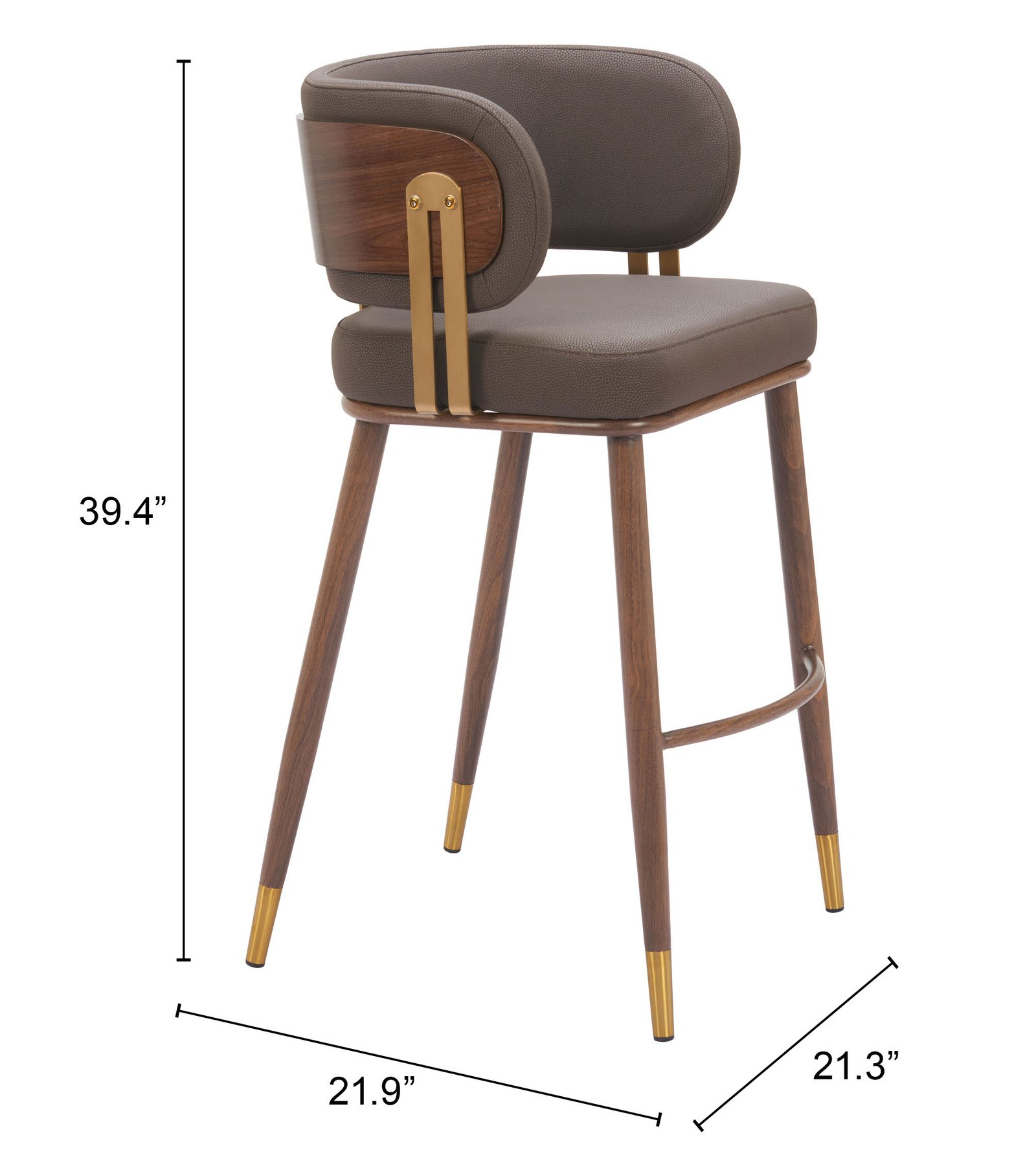 Brew Barstool Brown & Walnut - Image 10