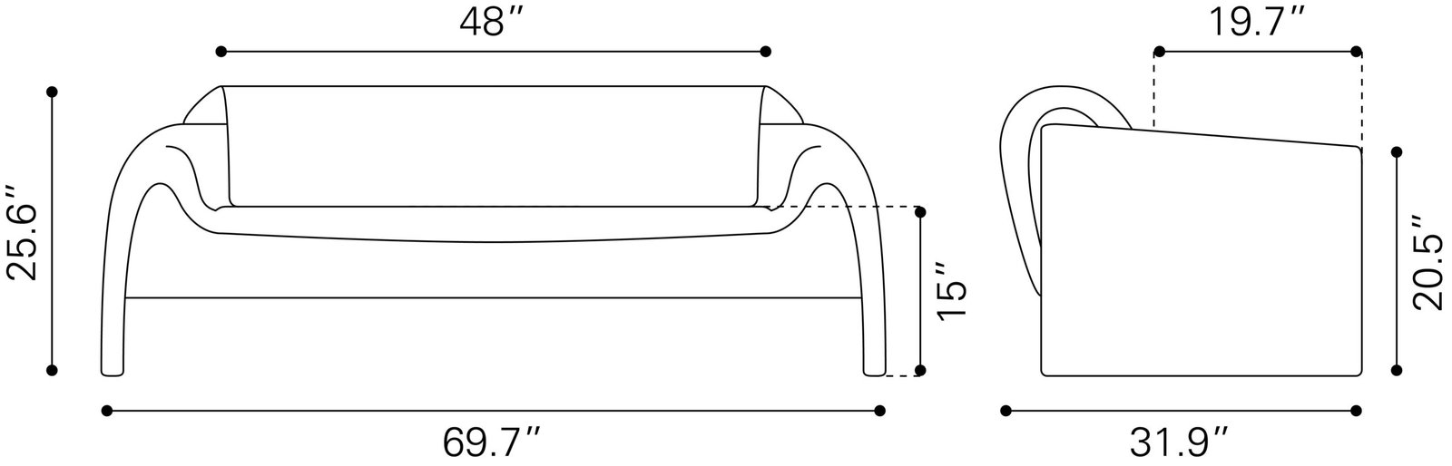 Horten Sofa Red - Image 11
