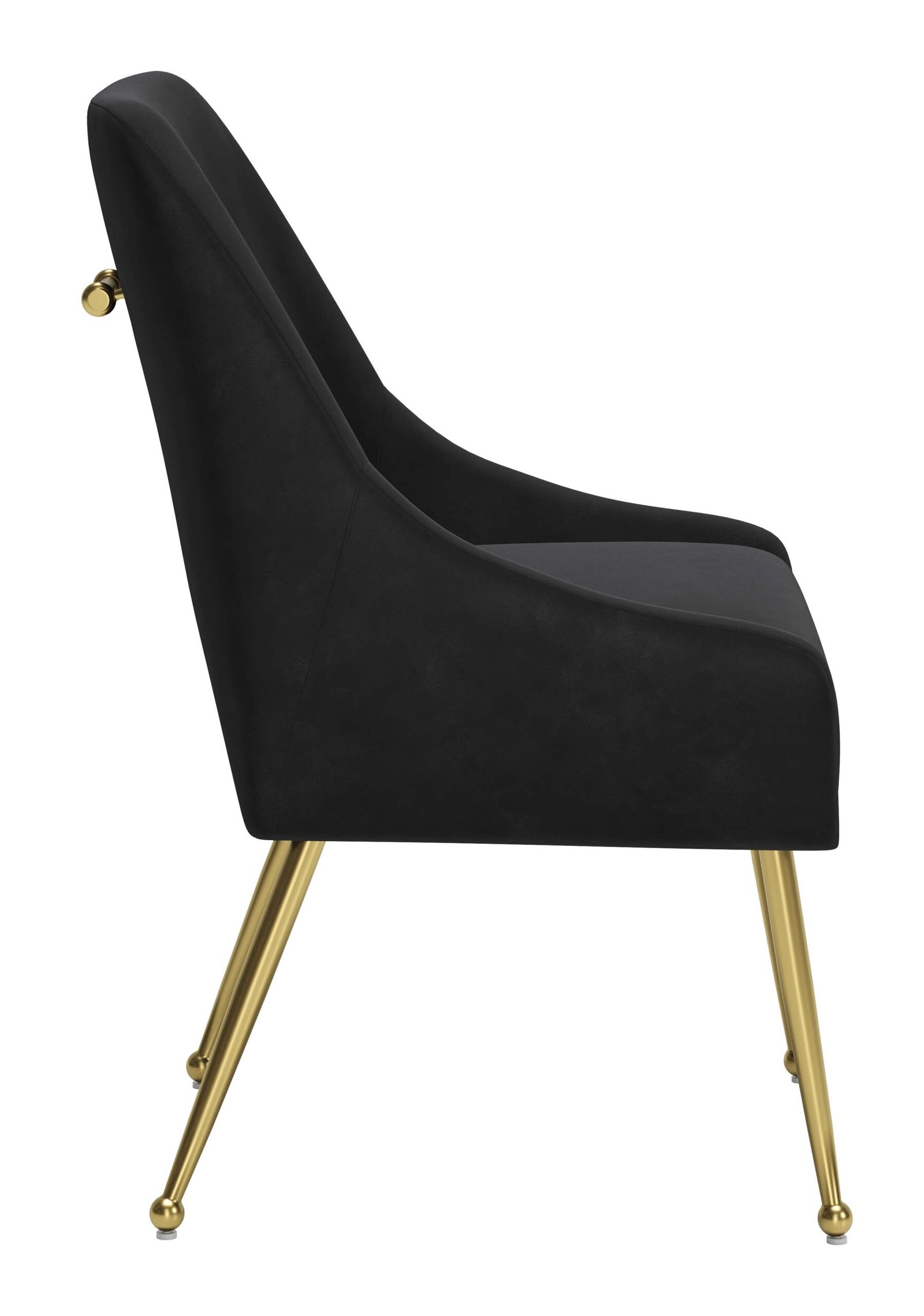 Maxine Dining Chair Black & Gold - Image 4