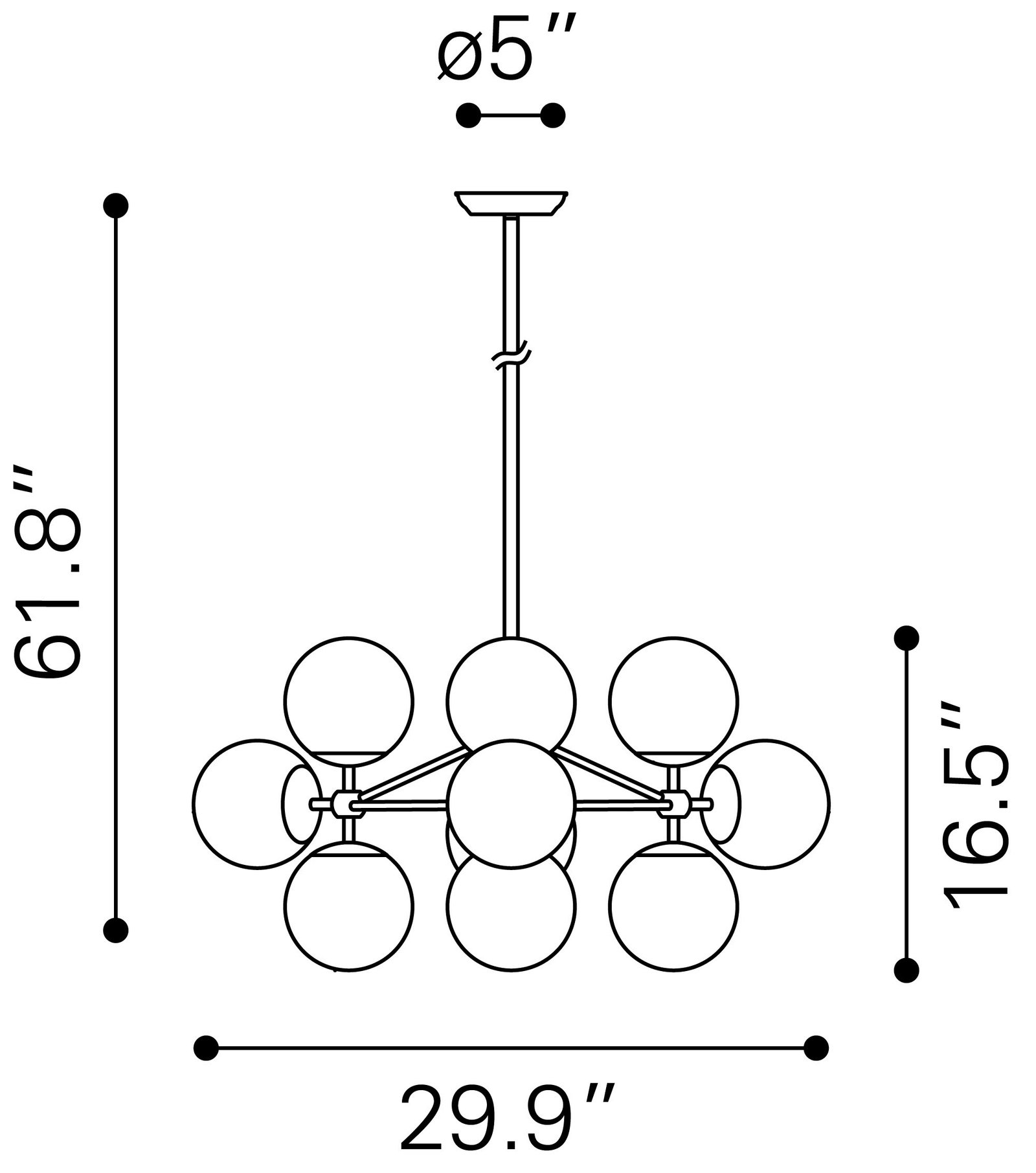 Belfast Ceiling Lamp Black - Image 8