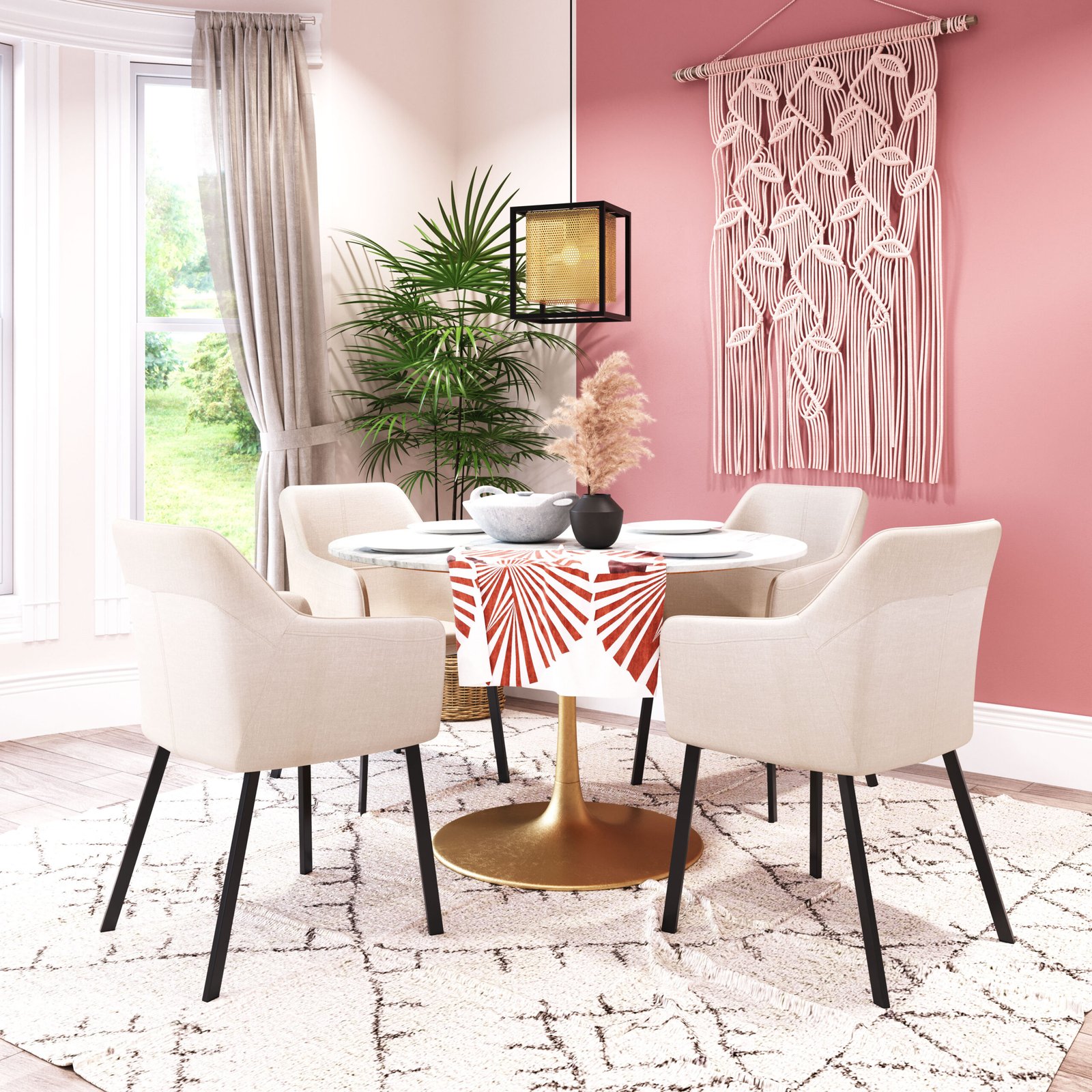 Adage Dining Chair (Set of 2) Beige - Image 2