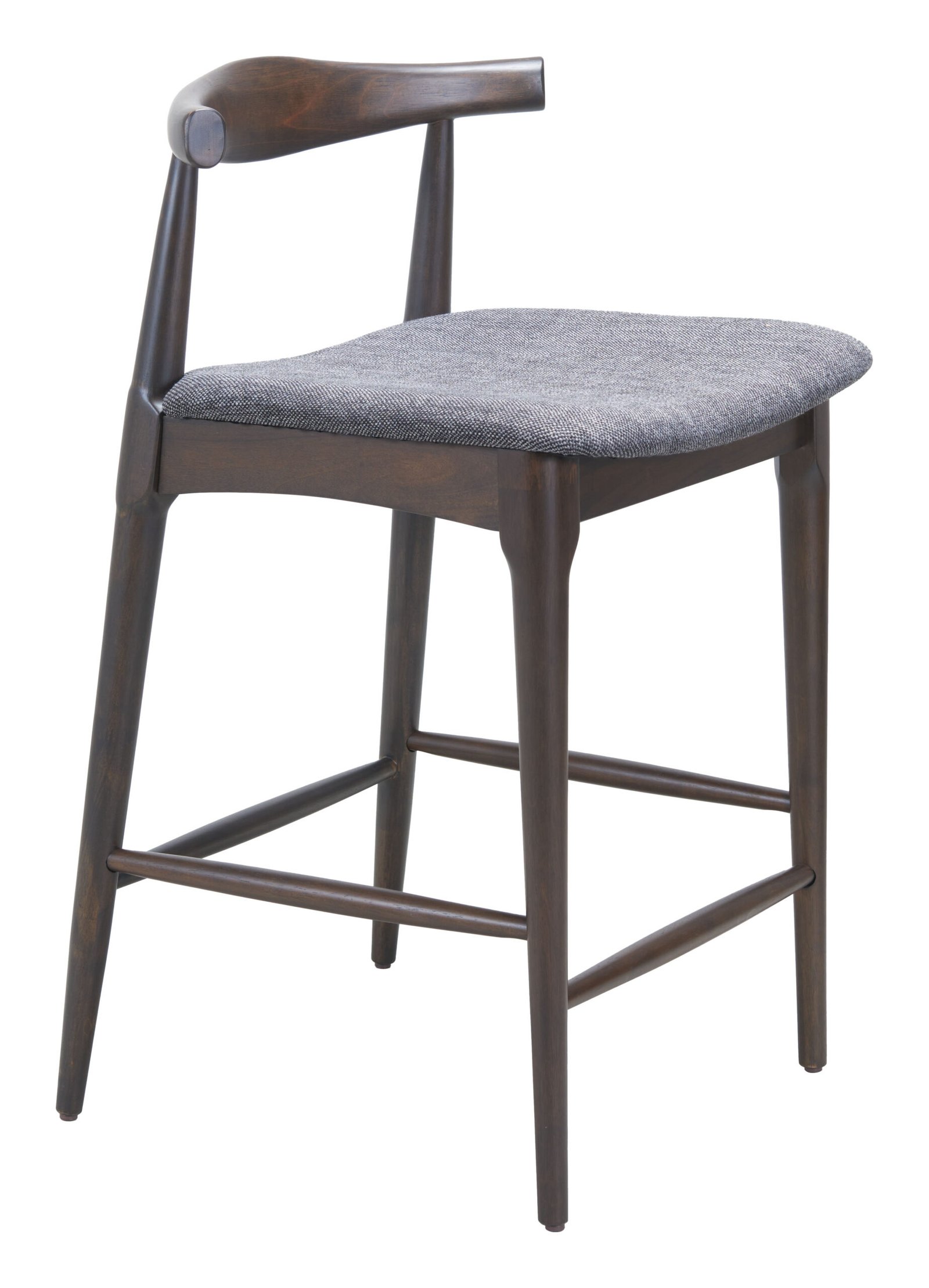 Tuzka Counter Stool (Set of 2) Gray & Espresso