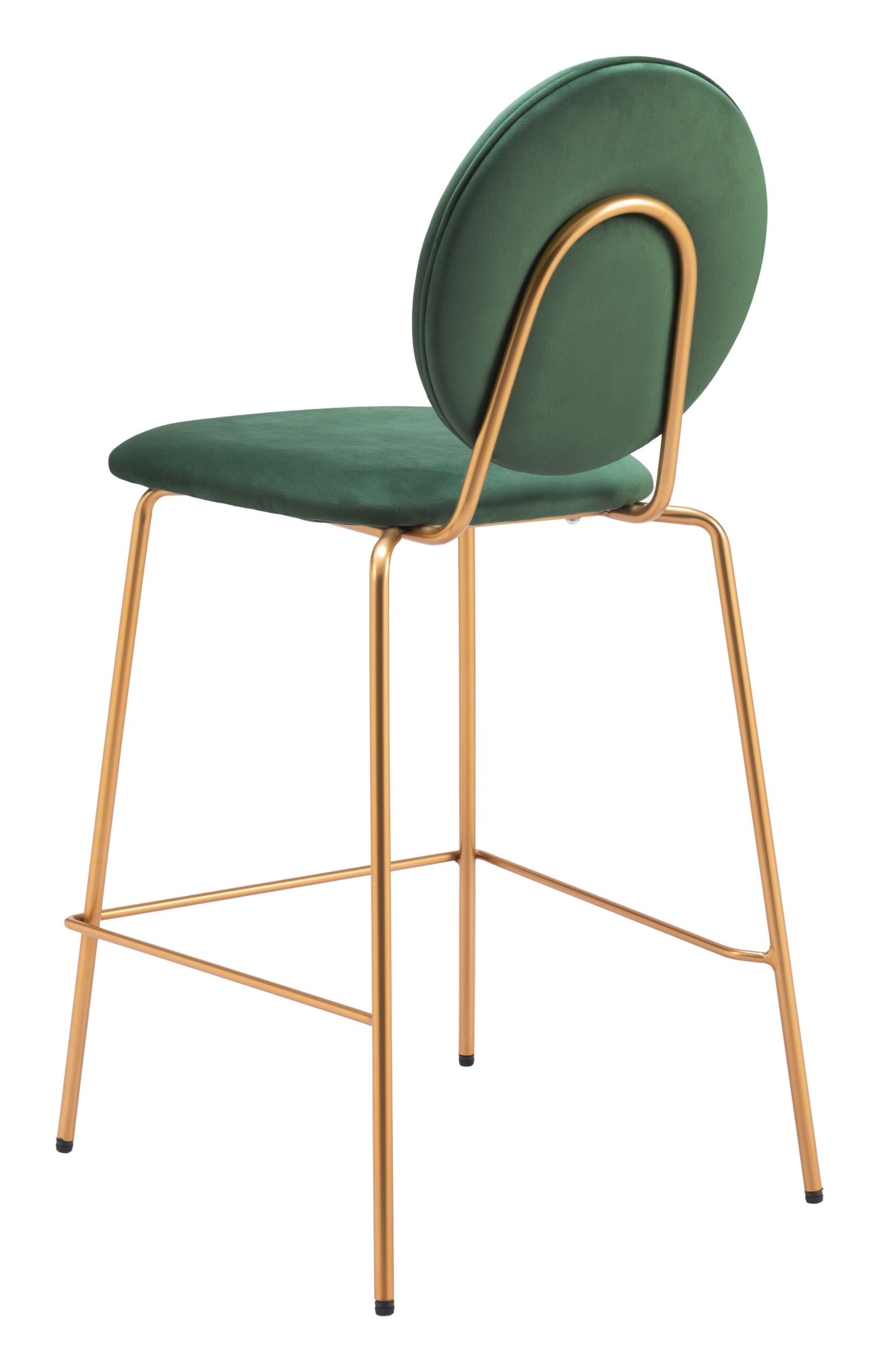Odessa Counter Stool (Set of 2) Green & Gold - Image 5