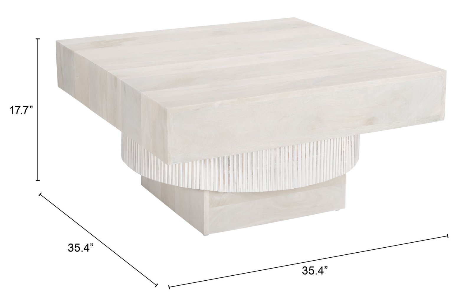 Trani Coffee Table Whitewashed - Image 7
