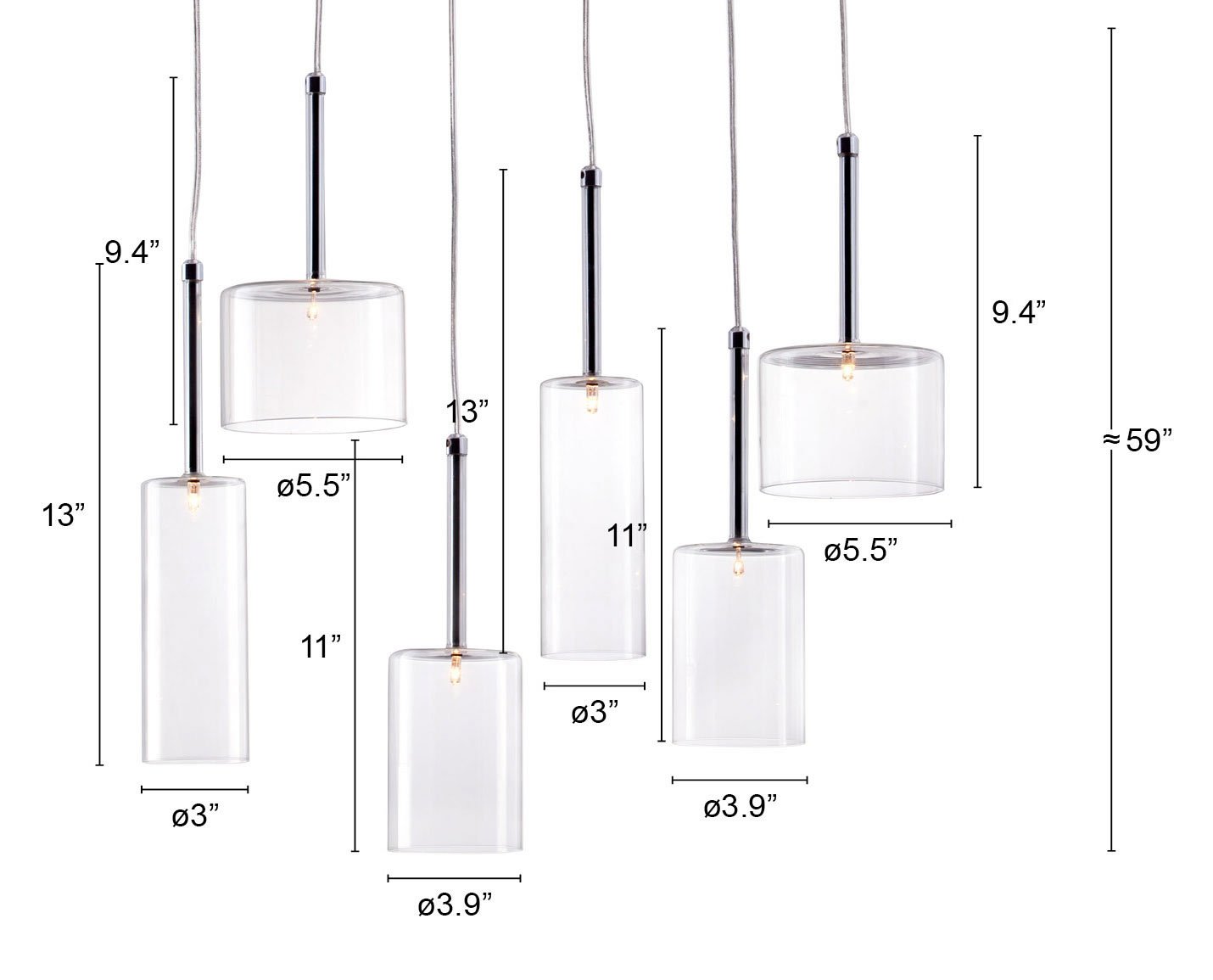 Hale Ceiling Lamp Clear - Image 8
