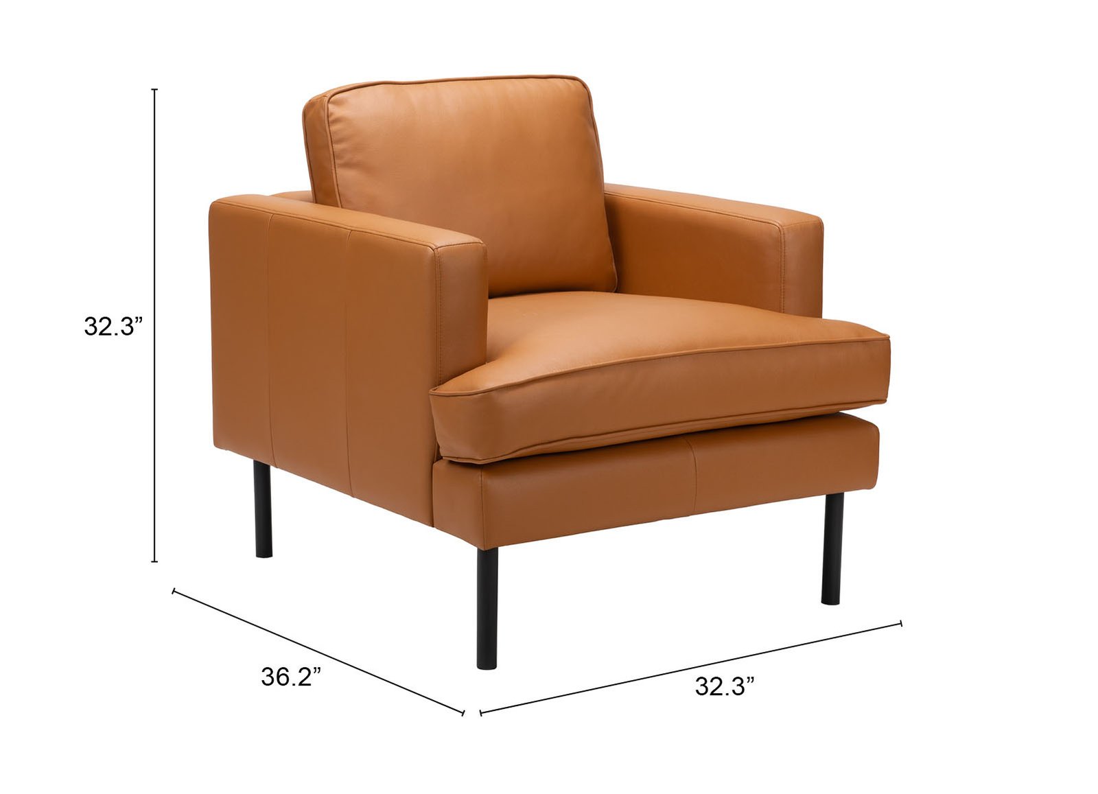 Decade Armchair Brown - Image 10