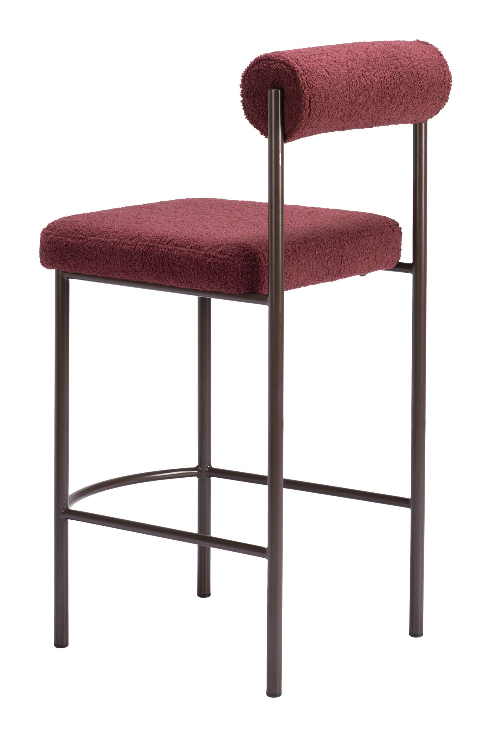 Livorno Counter Stool (Set of 2) Red & Bronze - Image 6