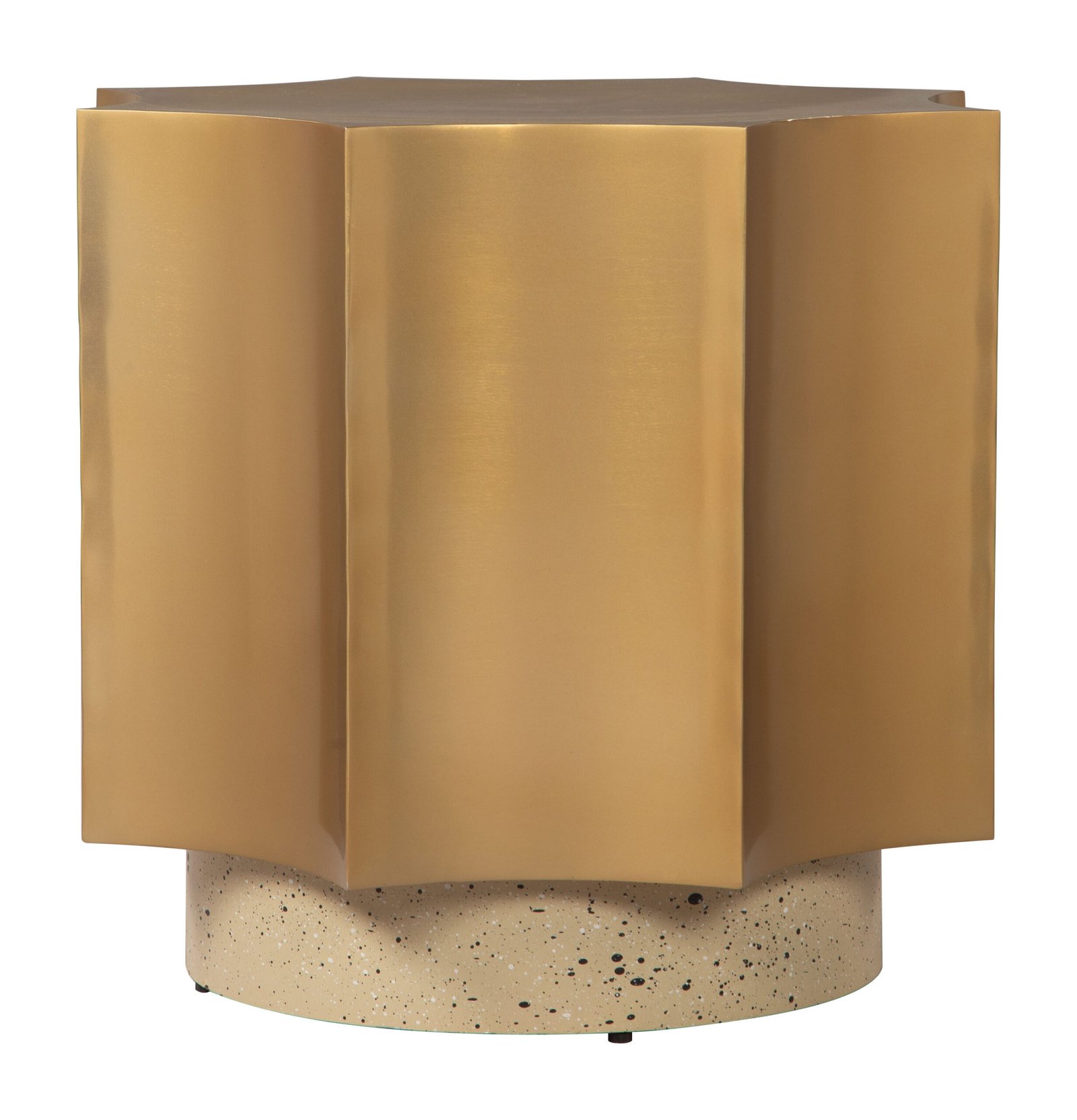 Osam Side Table Gold & Beige - Image 2
