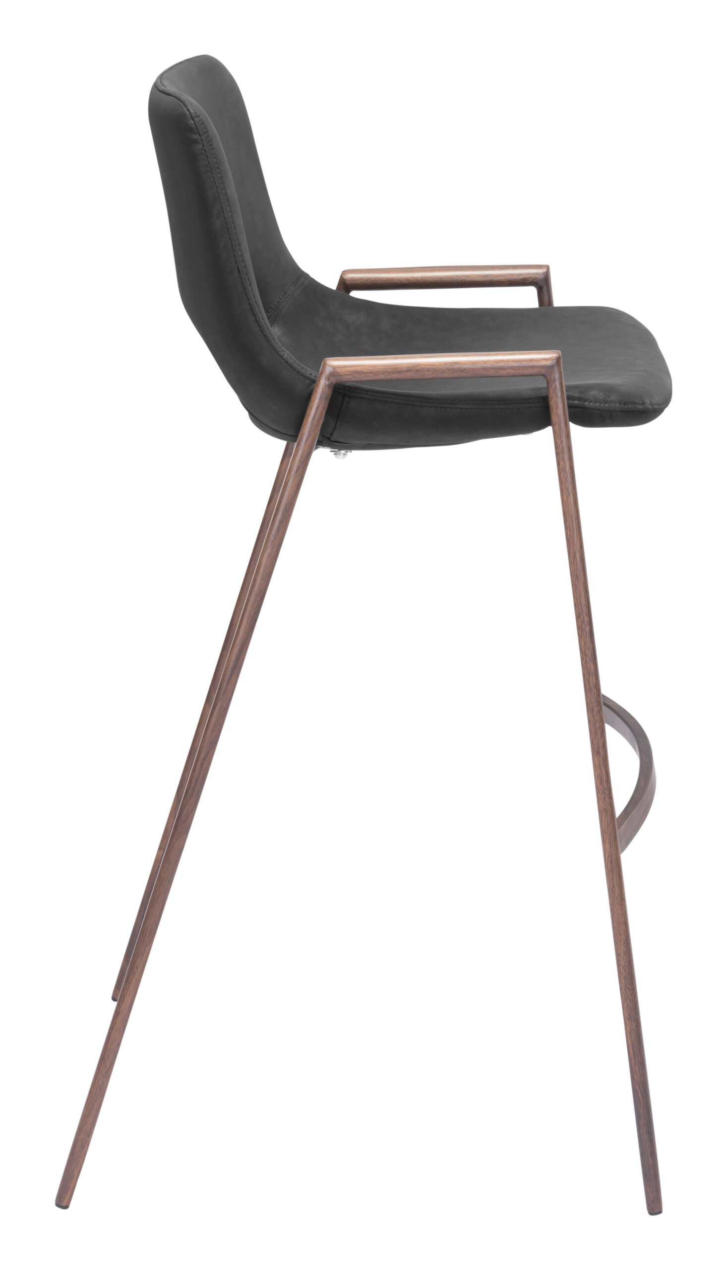 Desi Barstool (Set of 2) Black & Walnut - Image 4